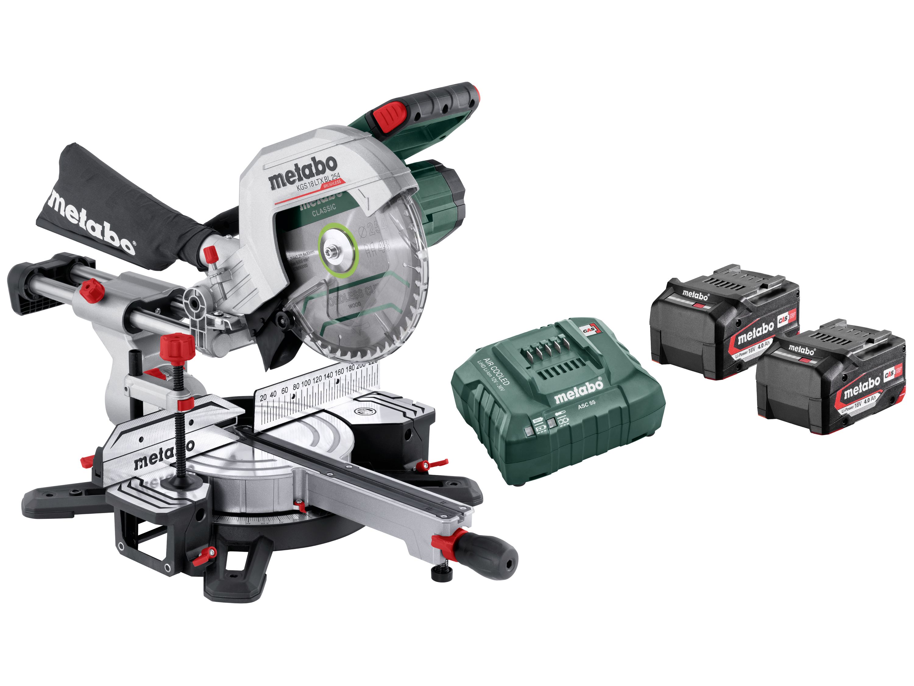 Metabo KGS 18 LTX BL 254 AkkuKappsäge (18V 1x4Ah Li-Power) 614254920