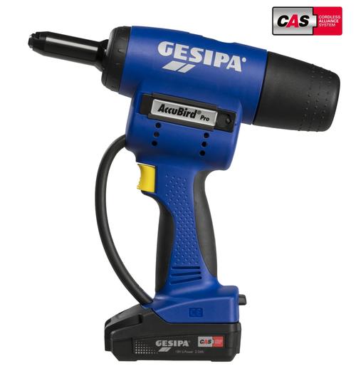 GESIPA Akku Blindnietgerät AccuBird Pro 13000 N, Gerätehub 25 mm + Akku 2,0 Ah
