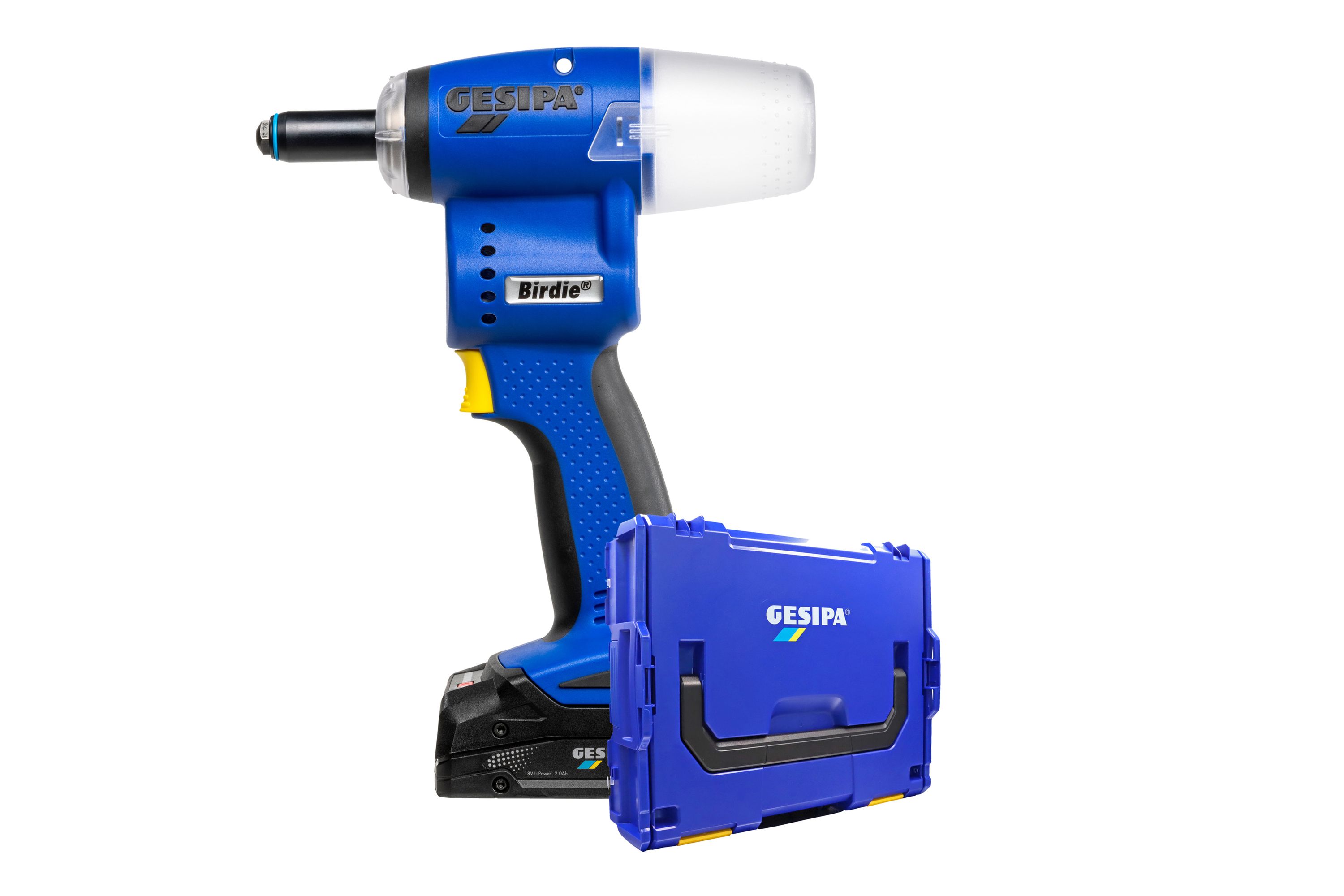 Gesipa Birdie Blindnietger&auml;t inkl. 1x Akku 2,0 Ah, 18V und Ladeger&auml;t in L-Boxx - Bild 1