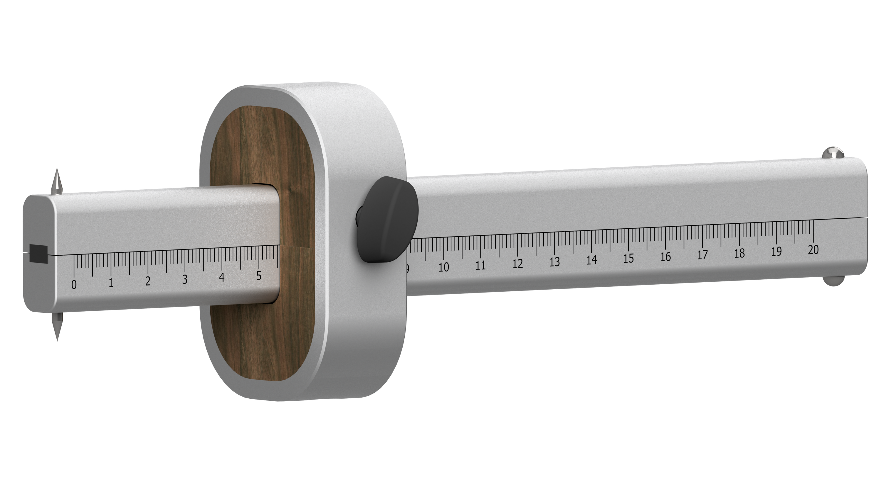 ULMIA Alu-Line Streichma&szlig; 2 Anrei&szlig;st&auml;be aus Alu mit Ma&szlig;skala Messwerkzeug - Bild 1