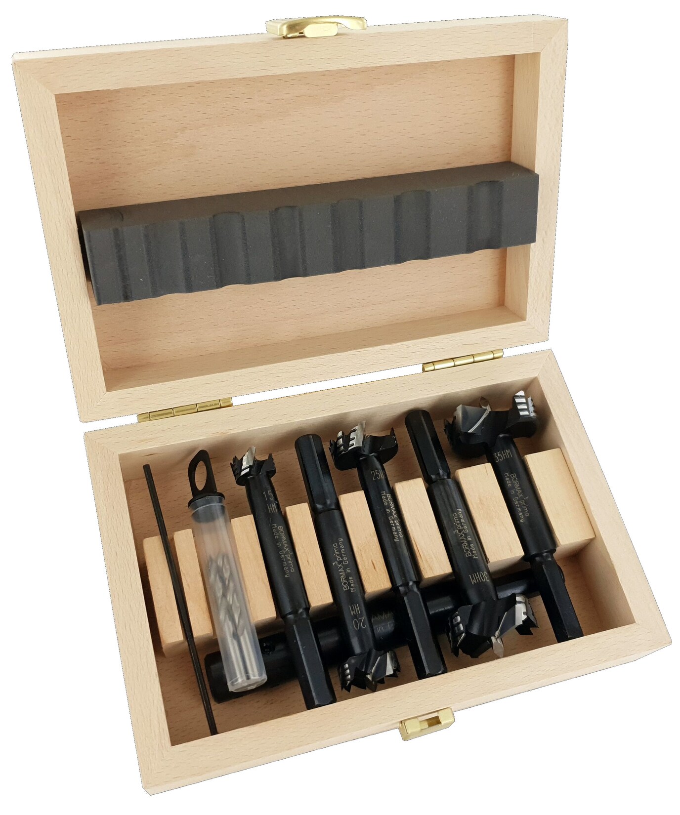 FAMAG Bormax prima Hartmetall-Forstnerbohrer 6-tlg Set im Holzkasten 1664506 | 04026271279156