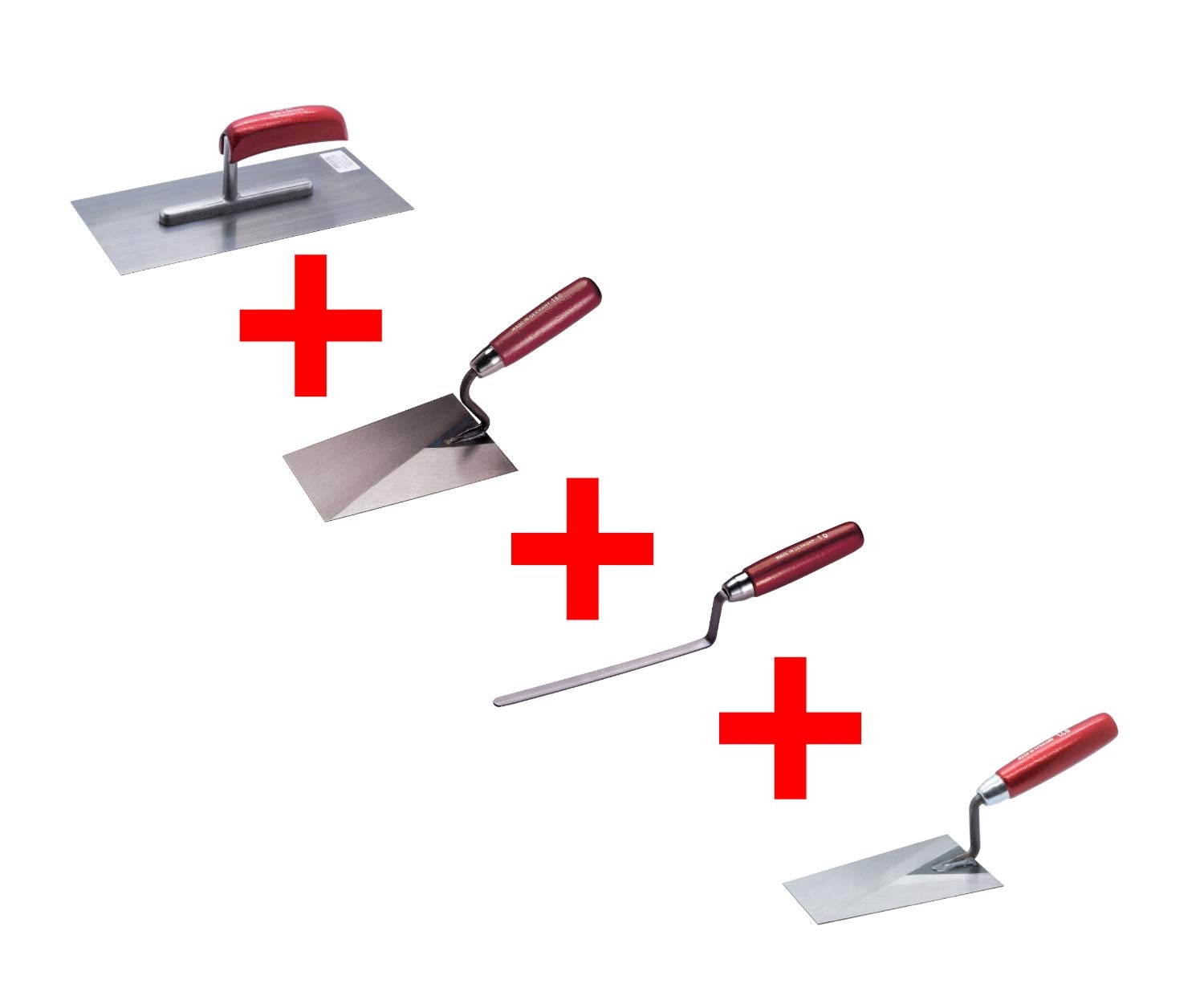 Jung Maurerkellenset 4-tlg. Maurerkelle, Putzkelle, Fugenkelle, Gl&auml;ttekelle - Bild 1