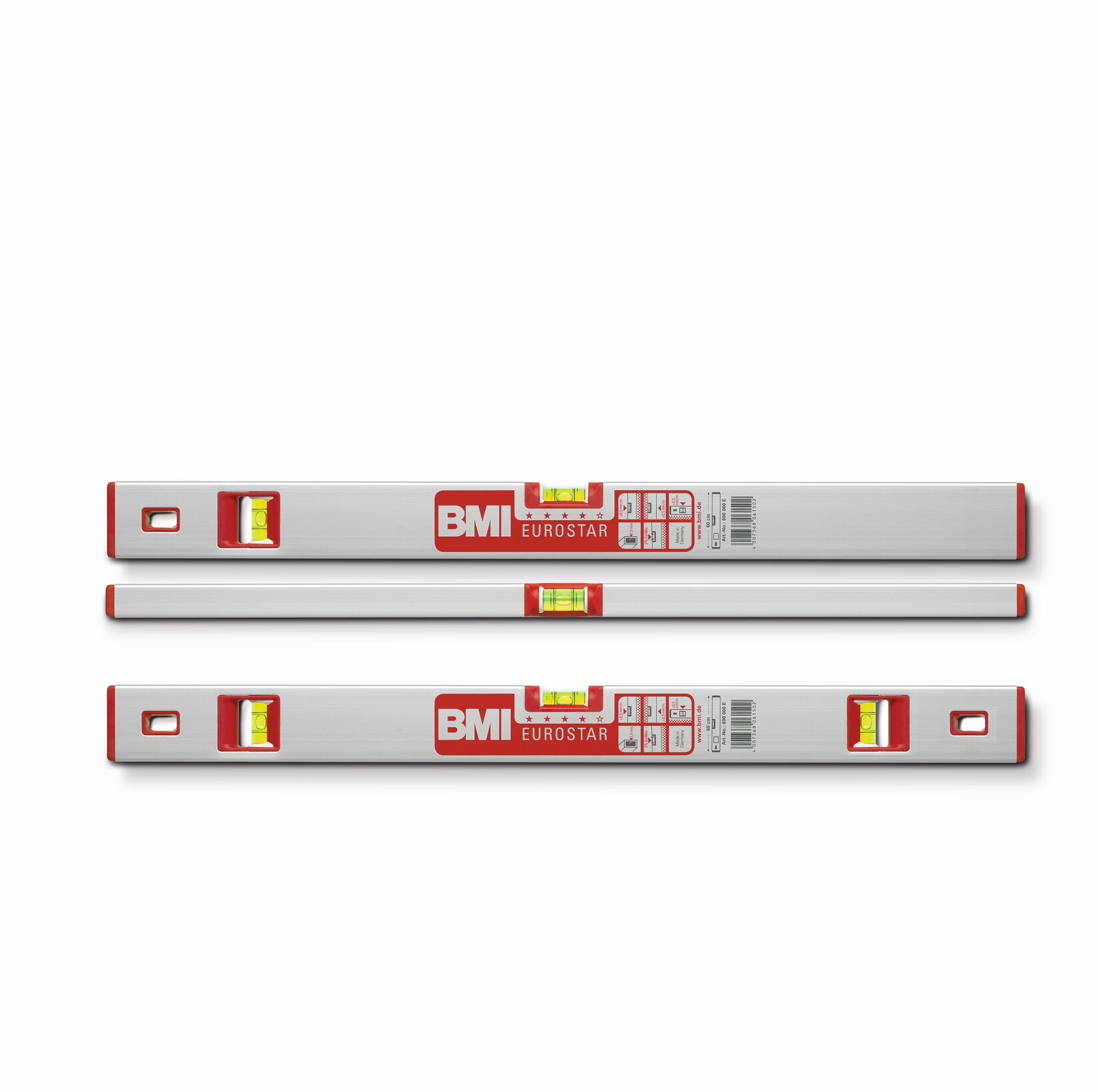 Wasserwaage Eurostar, Länge 200 cm, eloxiert, , robust und langlebig