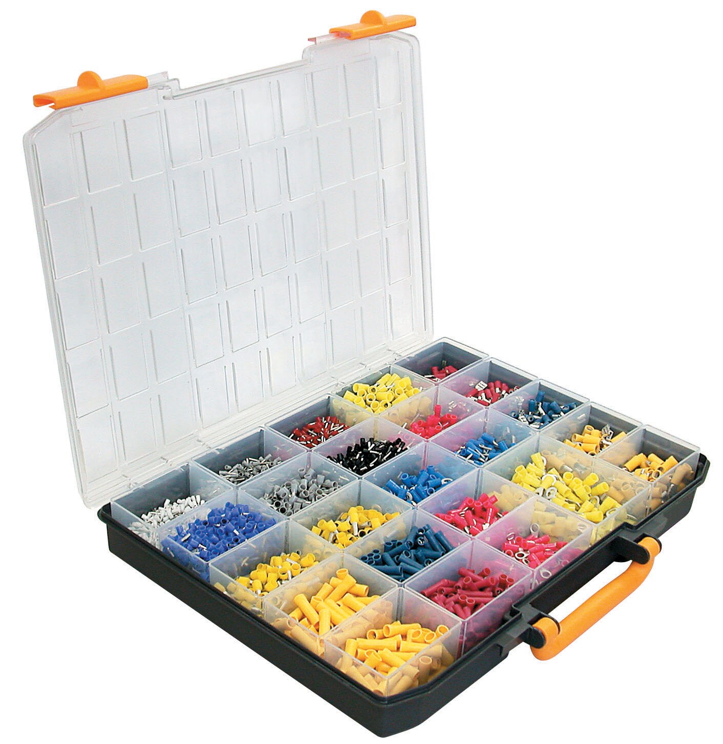 Weidm&uuml;ller Crimp-Set Kontakte 2000 teilig Farbcode DIN mit Kunststoff-Koffer - Bild 1