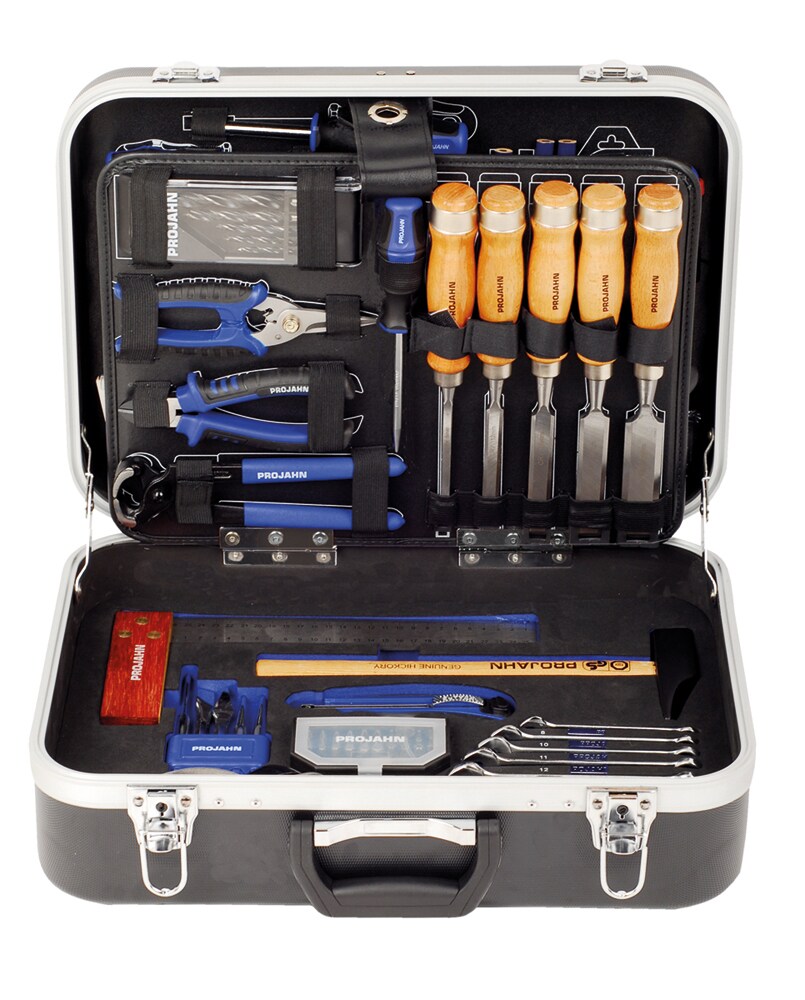 PROJAHN Proficraft Werkzeugkoffer SCHREINER mit Inhalt 92 Teile 2 Schl&auml;sser 8684 - Bild 1