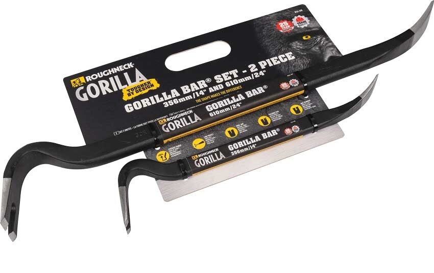 Roughneck Brecheisen-Set 2-teilig Gorilla Bar, Nageleisen, Brechstange 14" + 24" - Bild 1