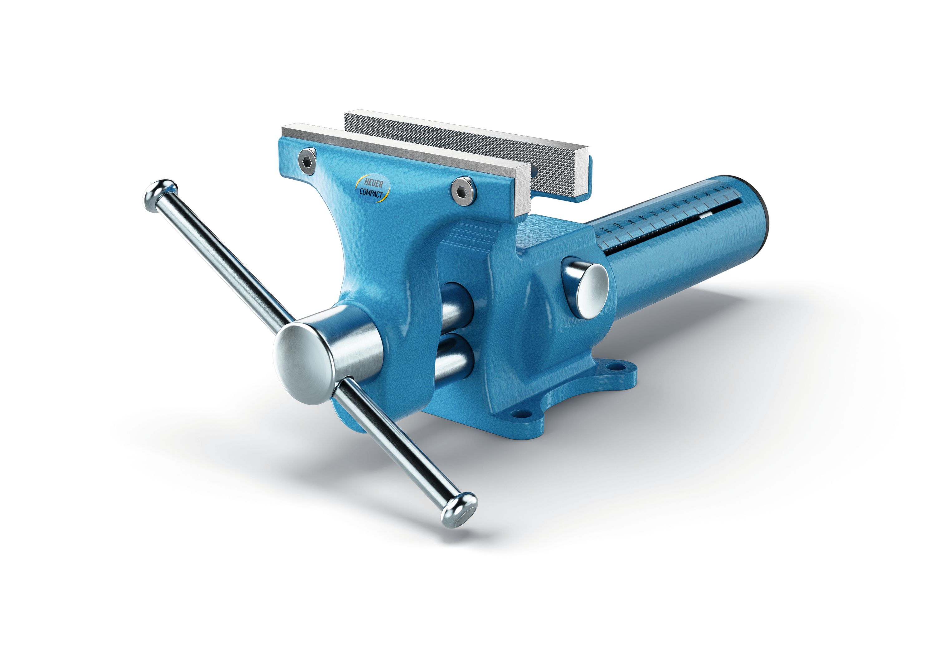 Heuer Schraubstock Compact 120mm, Amboss, Spannweite 130mm, Werkbankschraubstock - Bild 1