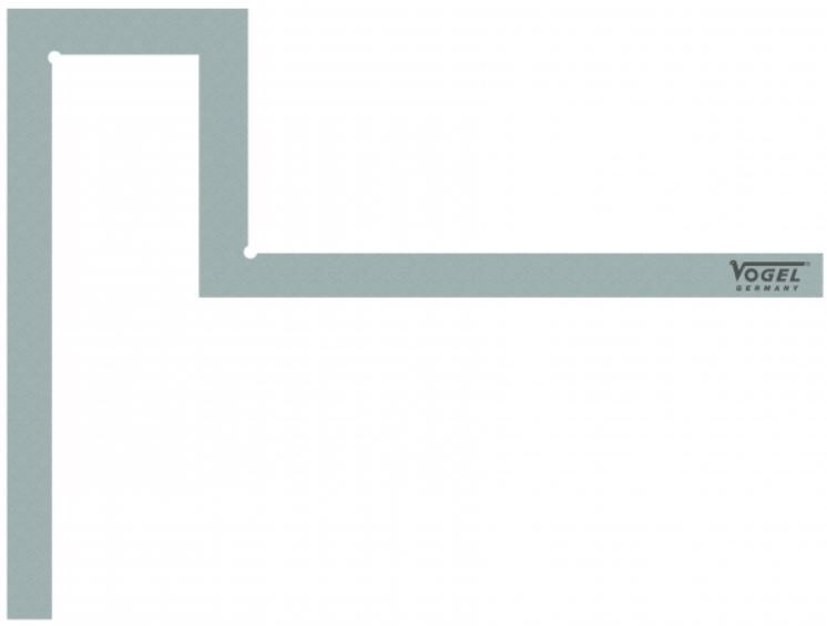 Vogel Flanschenwinkel Stahl verzinkt 30x30 cm, Stahl verchromt, zum Ausrichten - Bild 1