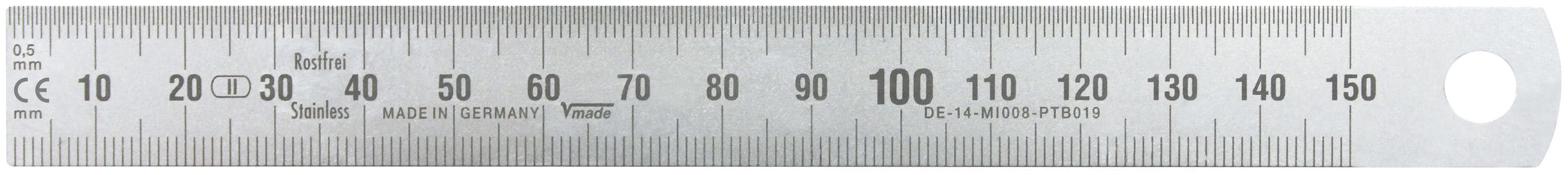 Vogel Germany Stahlma&szlig;stab 2000 mm biegsam Federbandstahl blendfreie Oberfl&auml;che - Bild 1