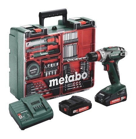 Metabo Akkuschrauber Set BS18 Mobile Werkstatt inkl. Akku, Ladeger&auml;t, Werkzeug - Bild 1
