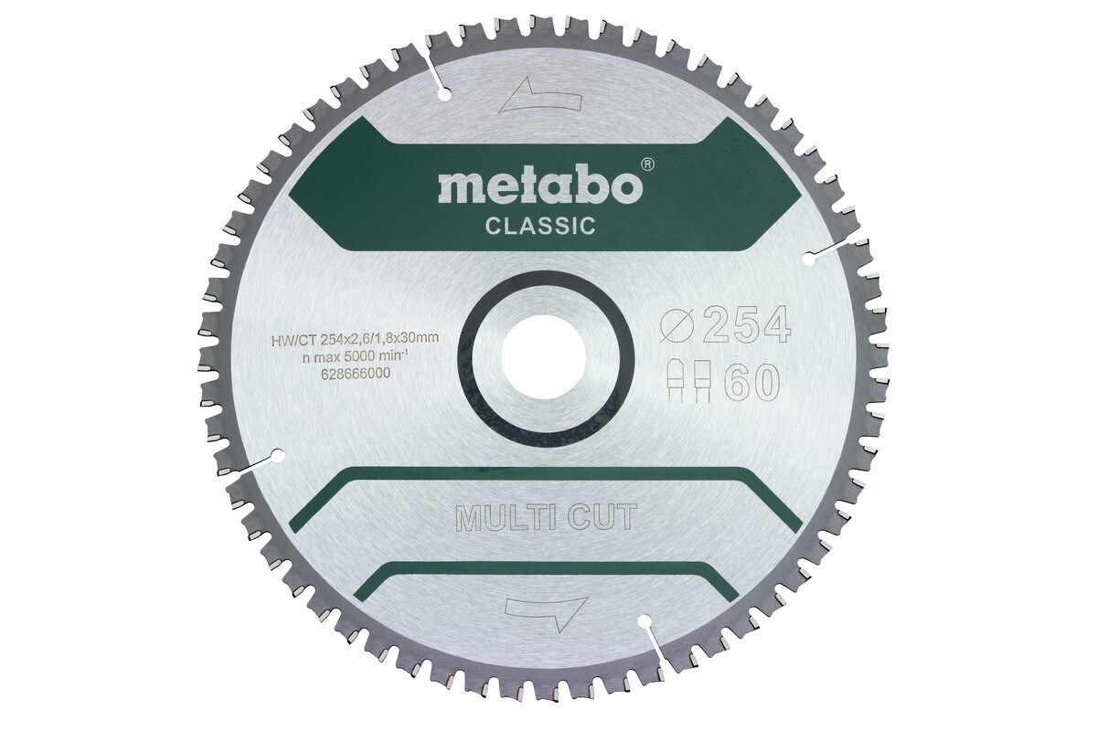Metabo S&auml;geblatt Multi Cut Classic &uuml; 254 mm (f&uuml;r Kapps&auml;ge KGS 254 M, HW/CT) - Bild 1
