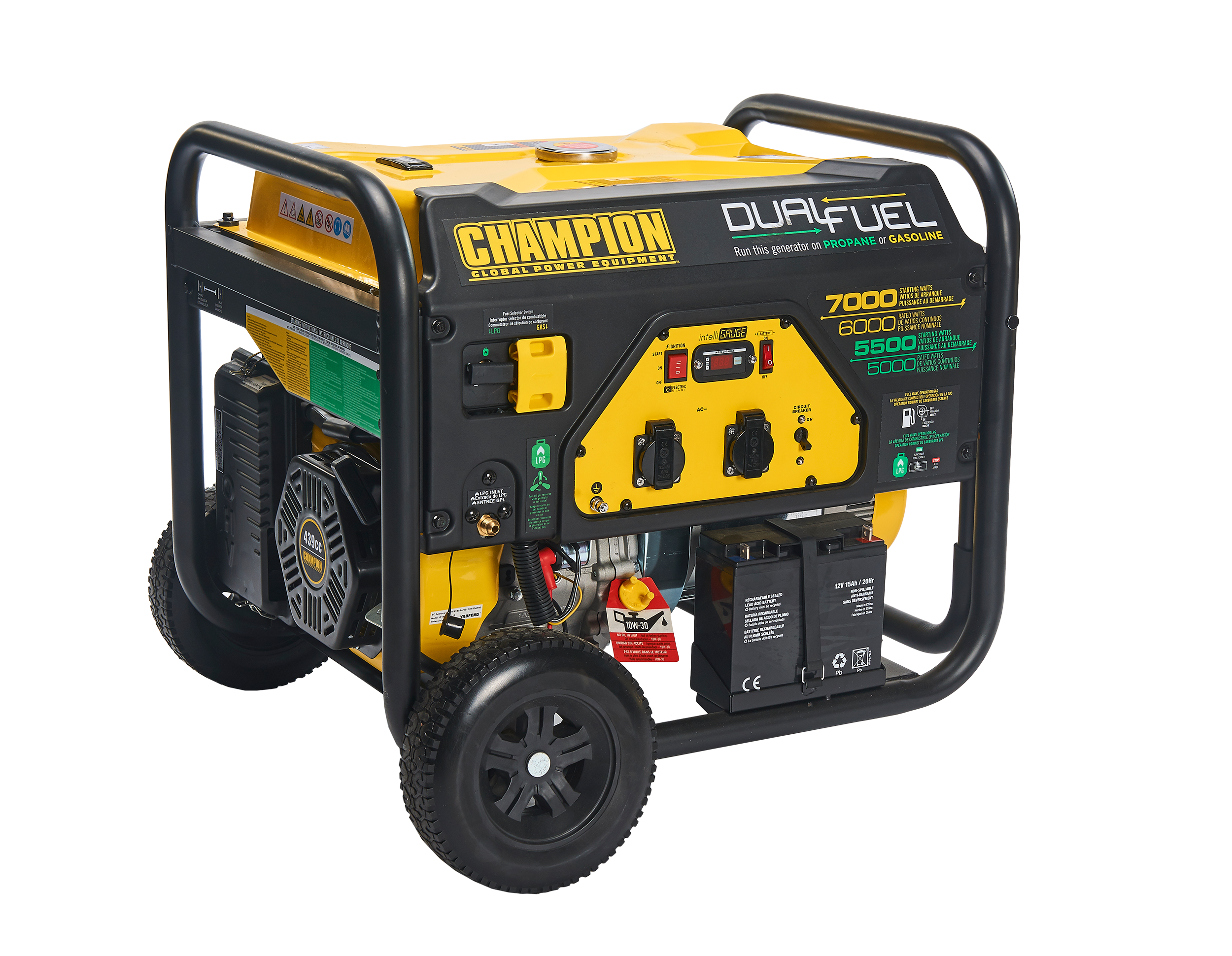 Champion Power Equipment Stromaggregat Benzin + Gas 7000 Watt, mit Elektrostart - Bild 1
