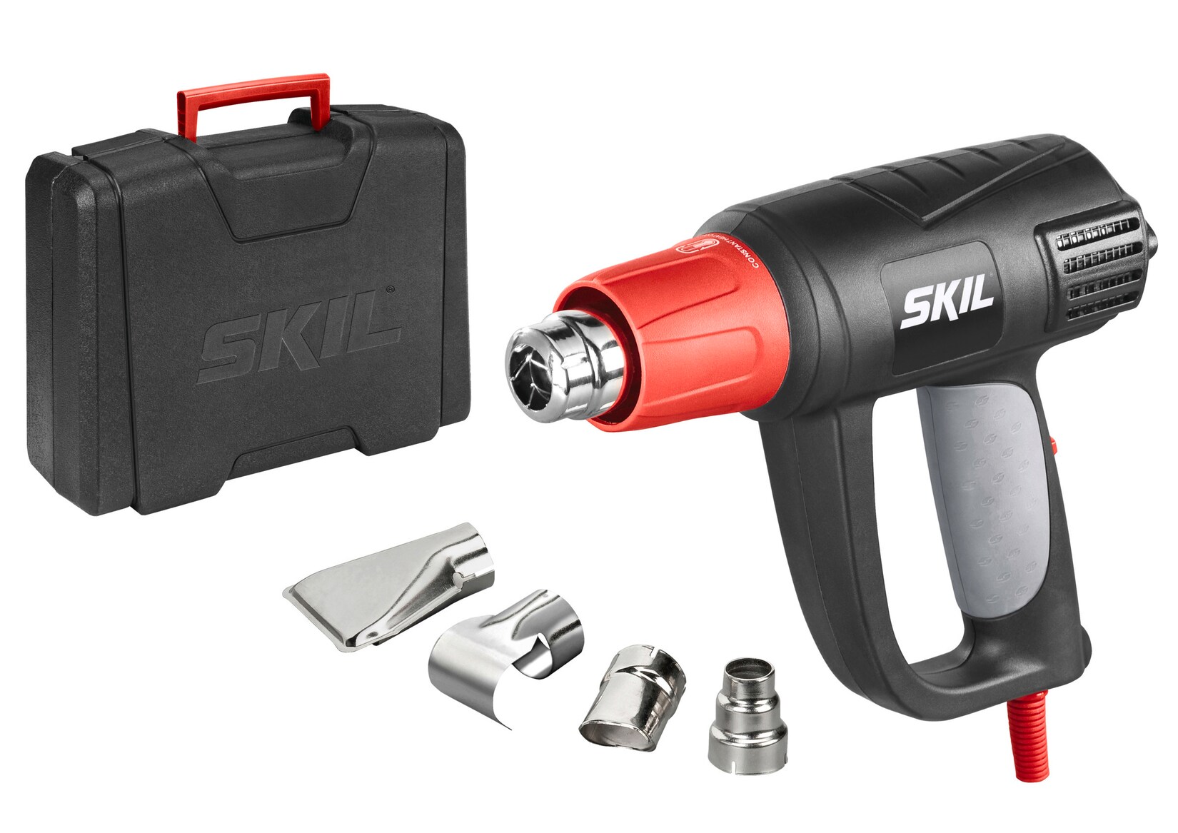 Skil Heißluftgebläse 8004 AA, Heißluftpistole 2000 W, inkl. Düsen + Koffer