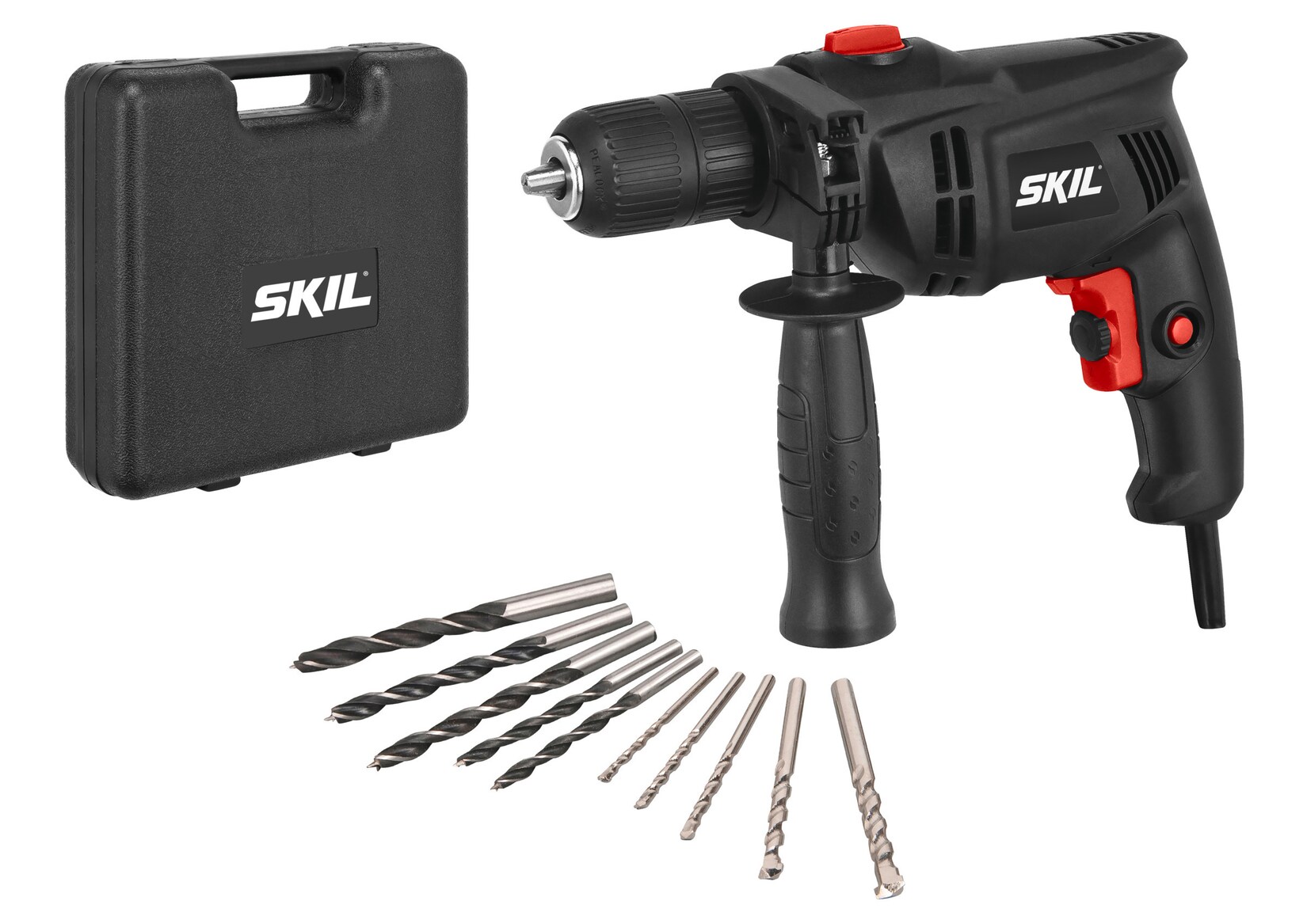 SKIL 1020 AD Schlagbohrmaschine 550 W für Mauerwerk, 5 Steinbohren, 5 Holzbohren