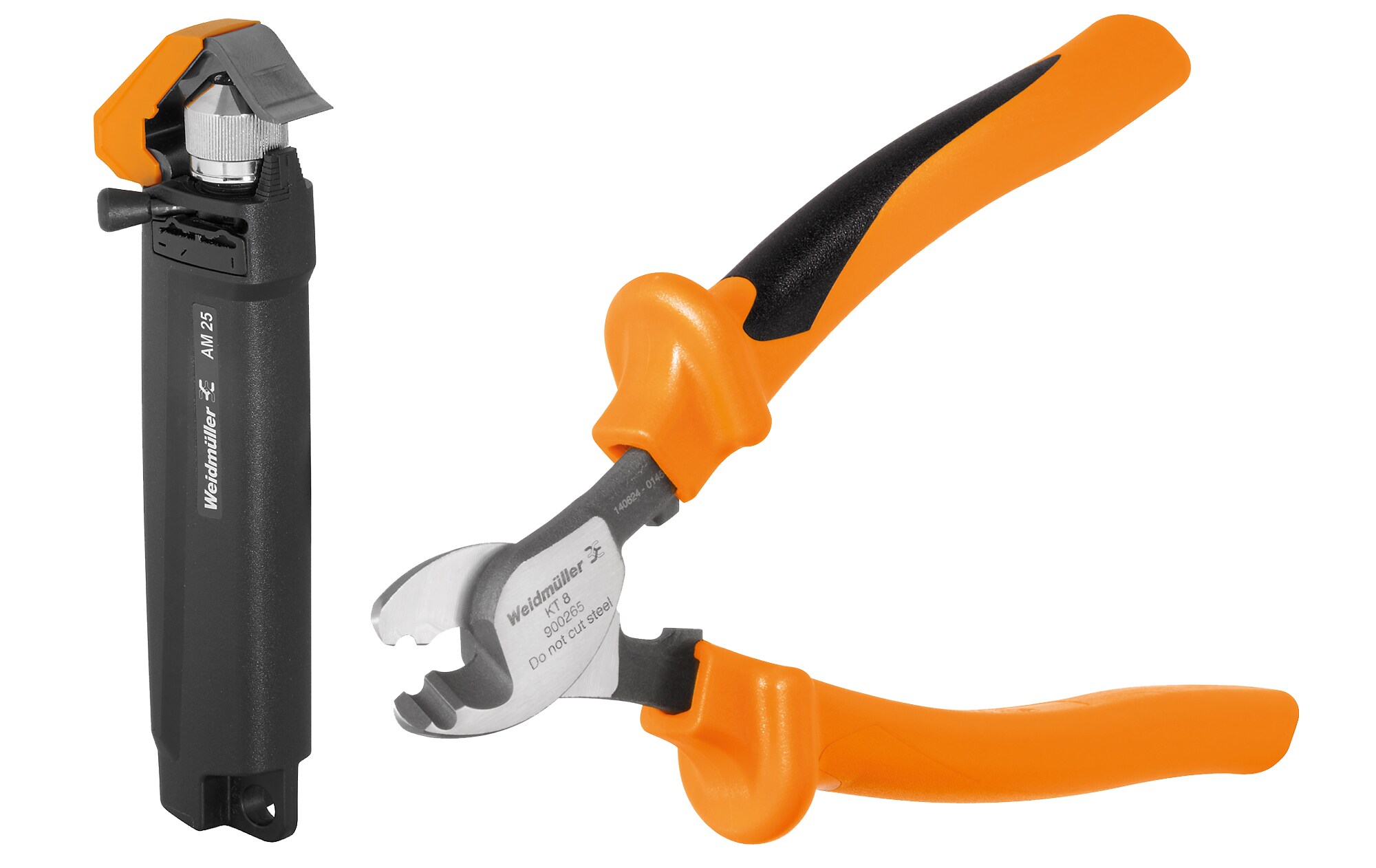 Weidm&uuml;ller 2-teiliges Kabelverarbeitungssort. Kabelschneider + Abmantelwerkzeug - Bild 1
