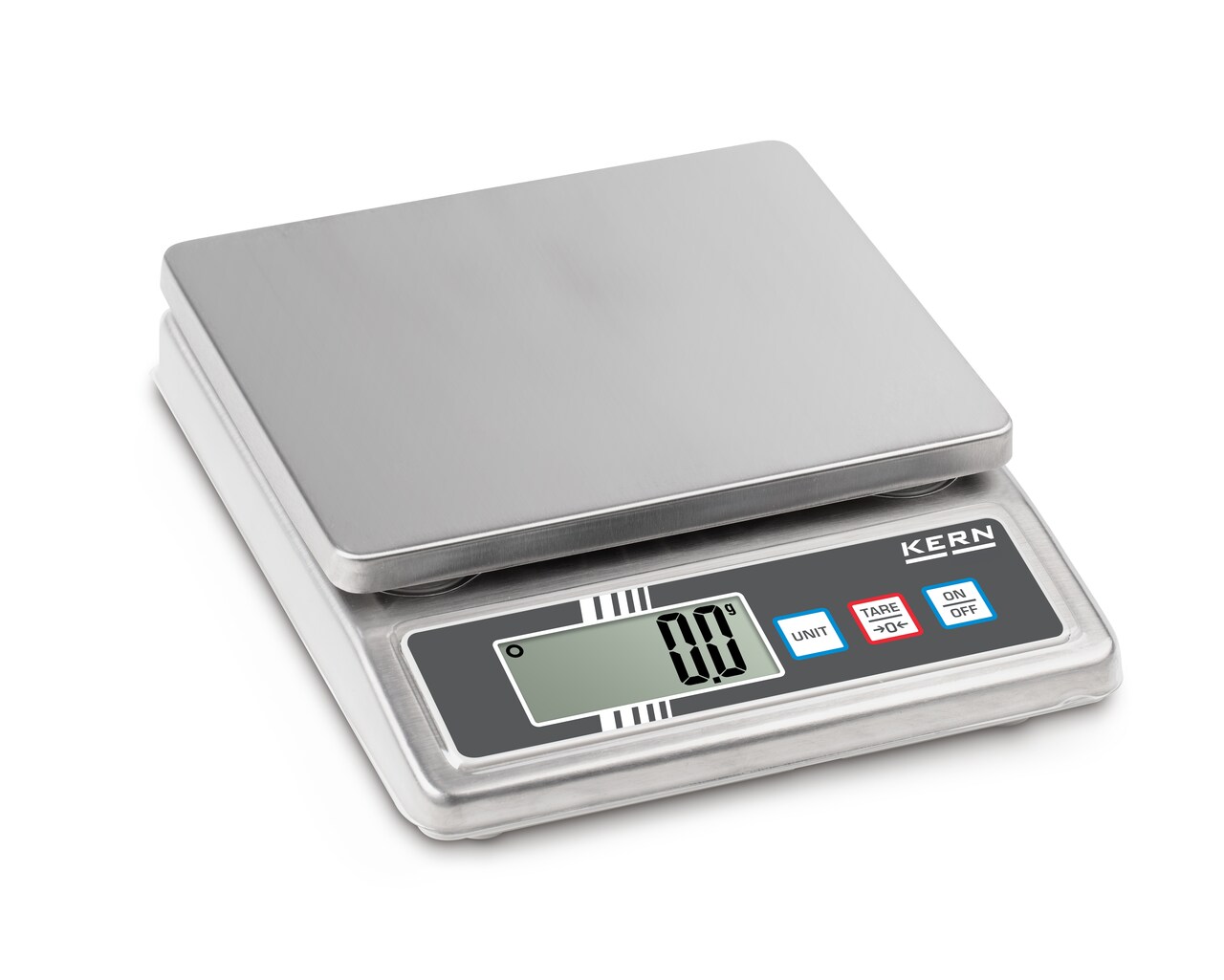 Kern & Sohn Tischwaage FOB 5K-3NS Wägebereich: 5 kg, Ablesbarkeit: 1 g, rostfrei | 04045761161559