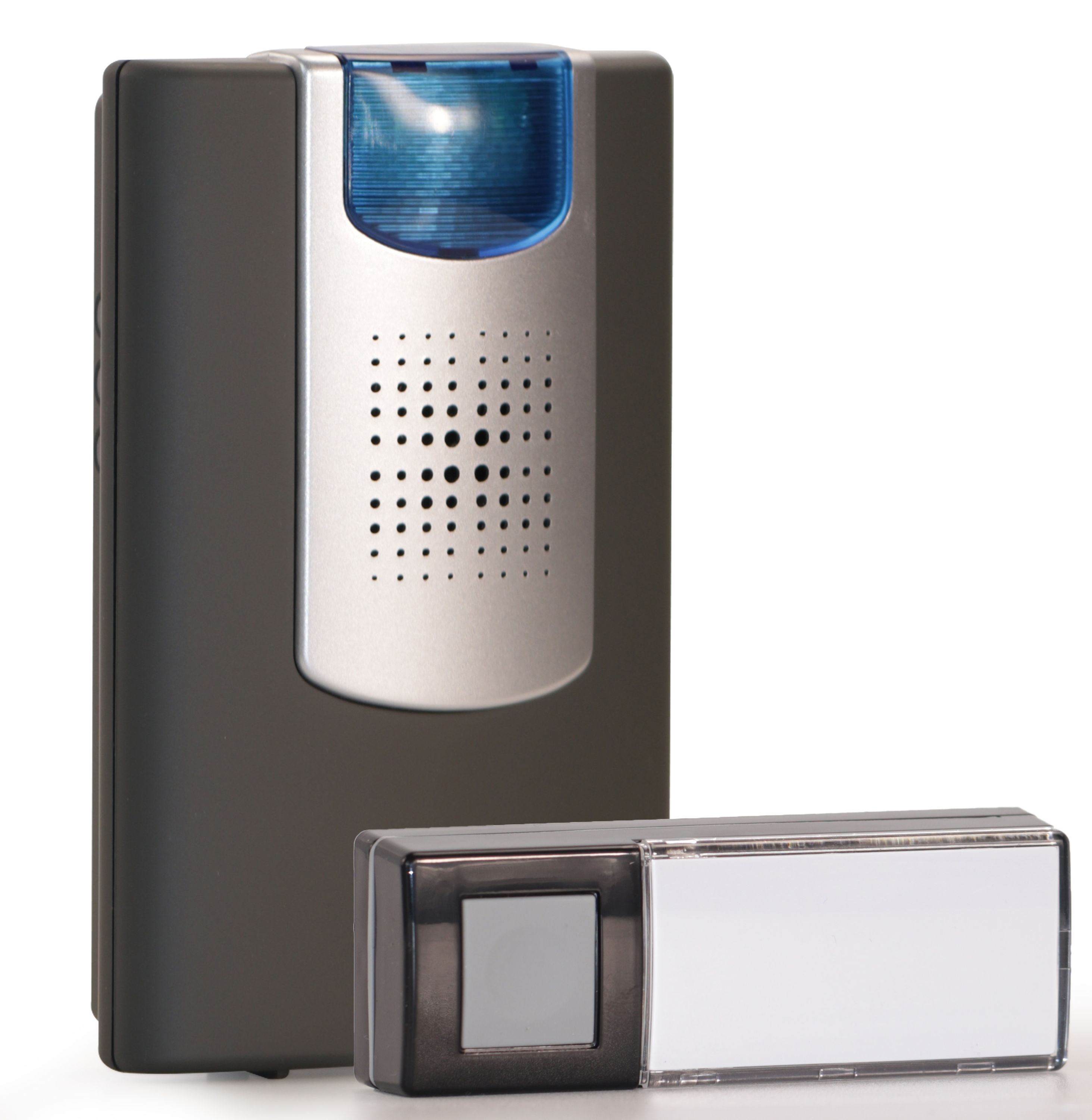 HEIDEMANN Funkklingel Set HX Flashlight - Erweiterbare Klingel - mit optischem Blitzsignal- Funk Klingel - inkl. Sender & Empf&auml;nger - HX T&uuml;rklingel - schwarz - Bild 1