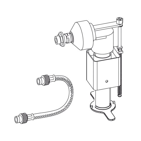 MEPA Füllventil-Set UP-Spülkasten Sanicontrol Typ A31, Füllventil+Panzerschlauch | 04027952023365