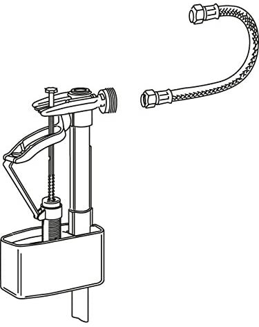 MEPA Füllventil-Set UPSK + Panzerschlauch, mit Füllventilhalter robust/langlebig