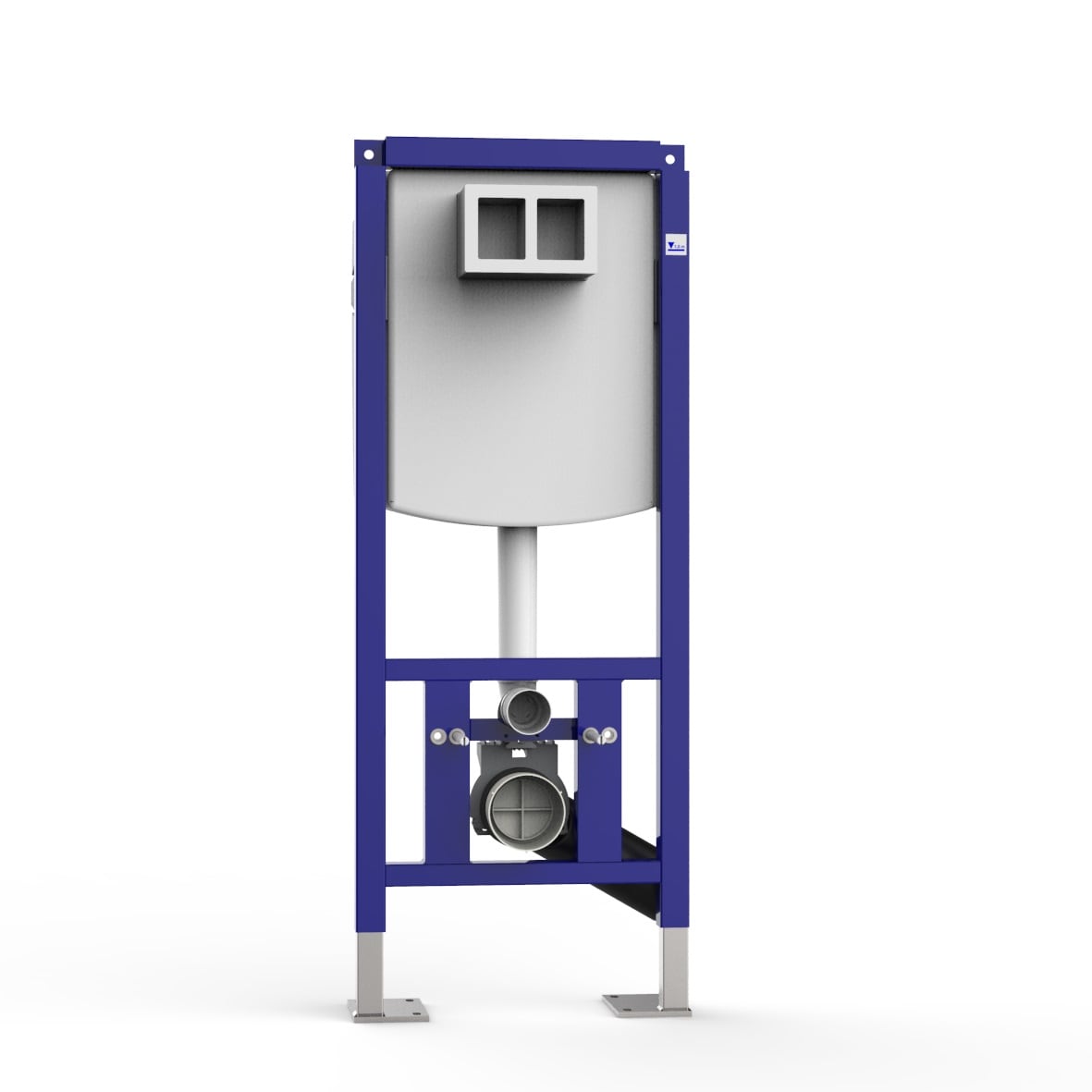 Sanit INEO PLUS WC Einbaurahmen f&uuml;r Wand WC, f&uuml;r 2 Mengen-Sp&uuml;lung, freistehend - Bild 1