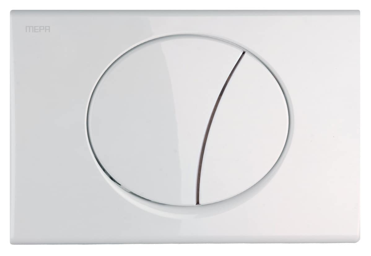 Mepa Bet&auml;tigungsplatte Toilette MEPAsun wei&szlig; 2-Mengen Typ A31/B31 245x165 mm - Bild 1