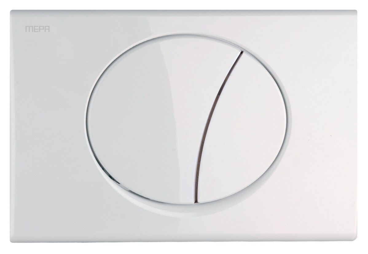 Mepa Betätigungsplatte Toilette MEPAsun weiß 2-Mengen Typ A31/B31 245×165 mm | 04027952018316