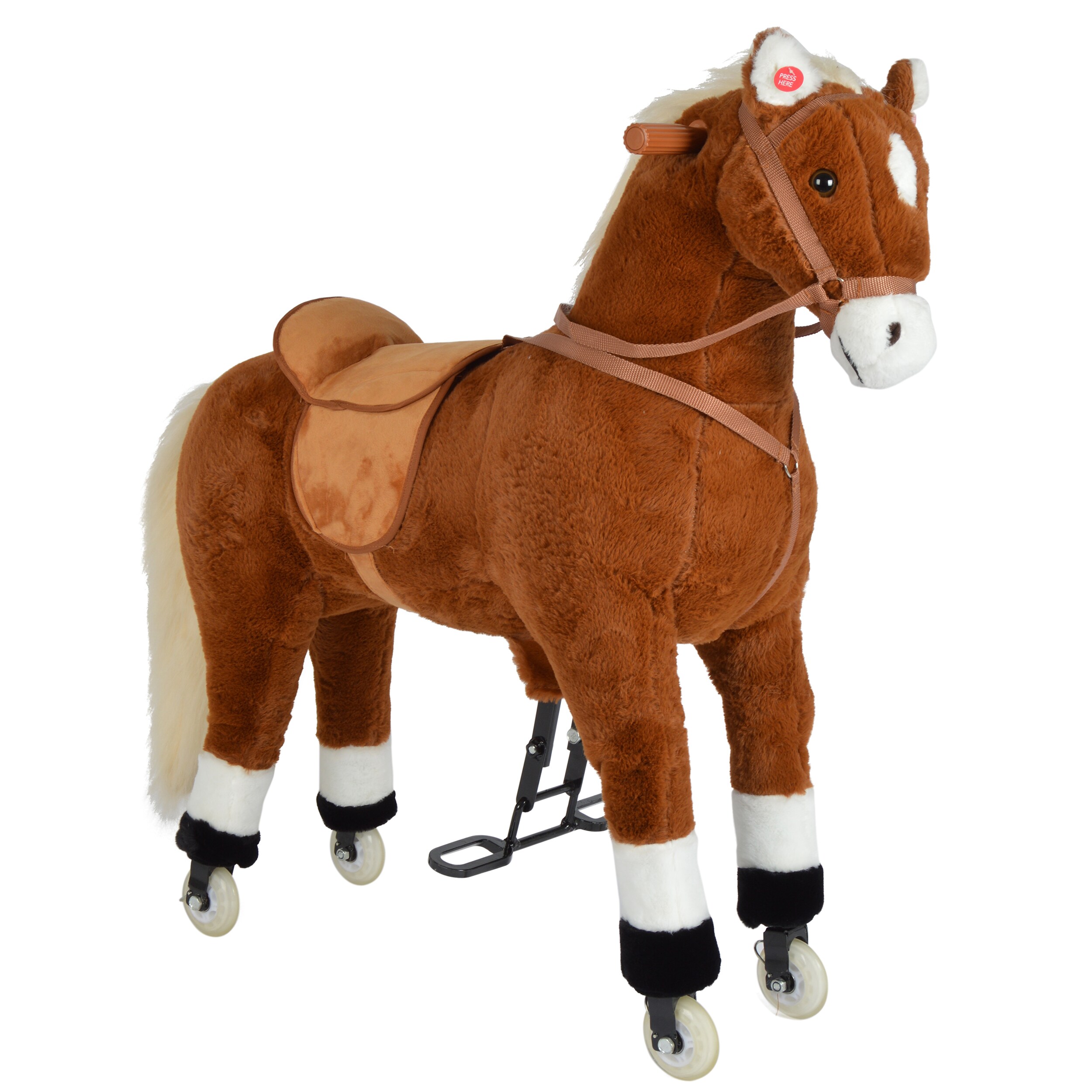 Pink Papaya Reitpferd auf Rollen Amigo - 90 cm - Bild 1