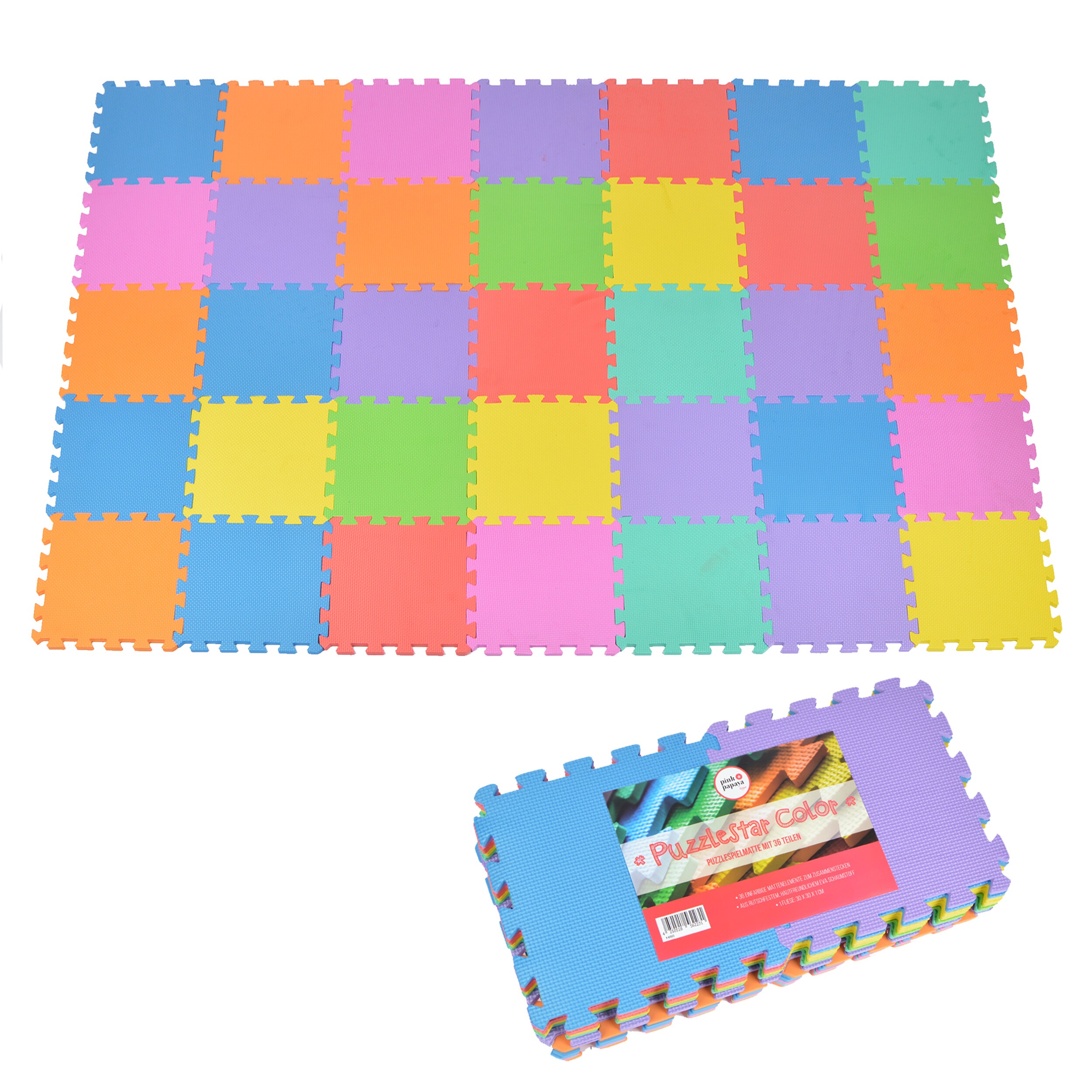 Pink Papaya Puzzlematte mit farbigen Matten Puzzlestar Color - Bild 1