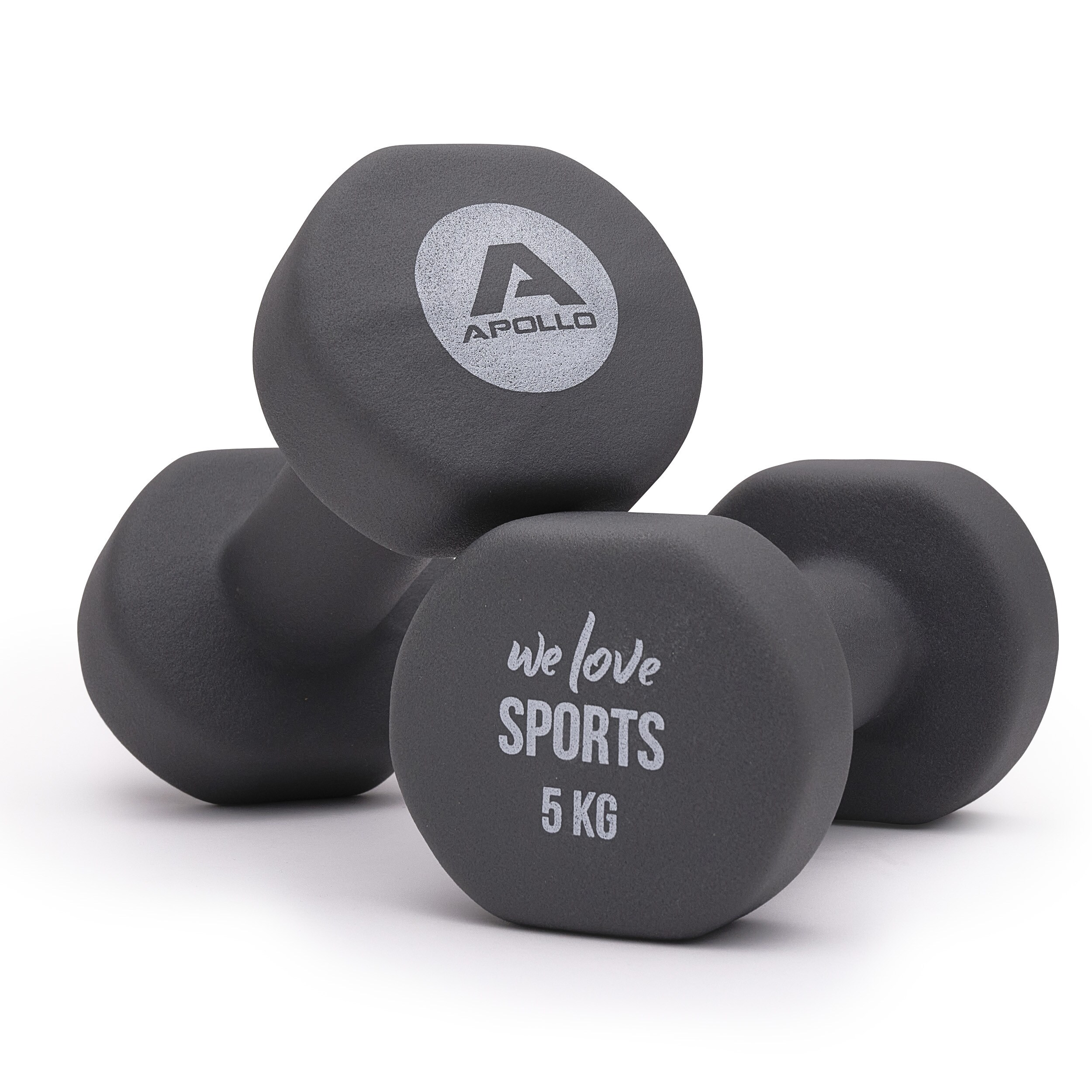 Apollo Hantel Set 2er Mit Neopren - 1kg, 2kg, 3kg Kurzhanteln Für Home Workout