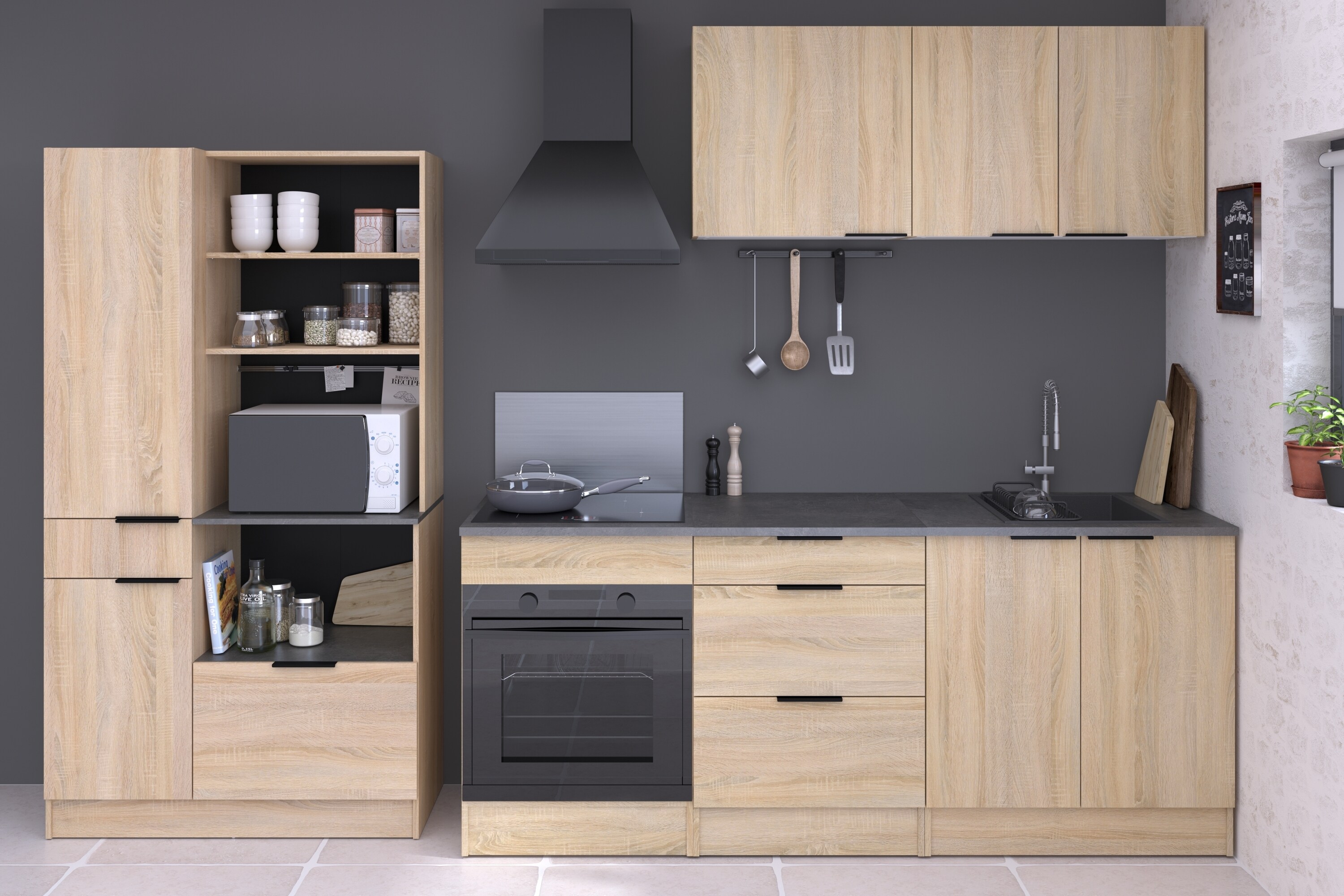 Parisot K&uuml;chenzeile "Fumay 21" Eiche - Bild 1