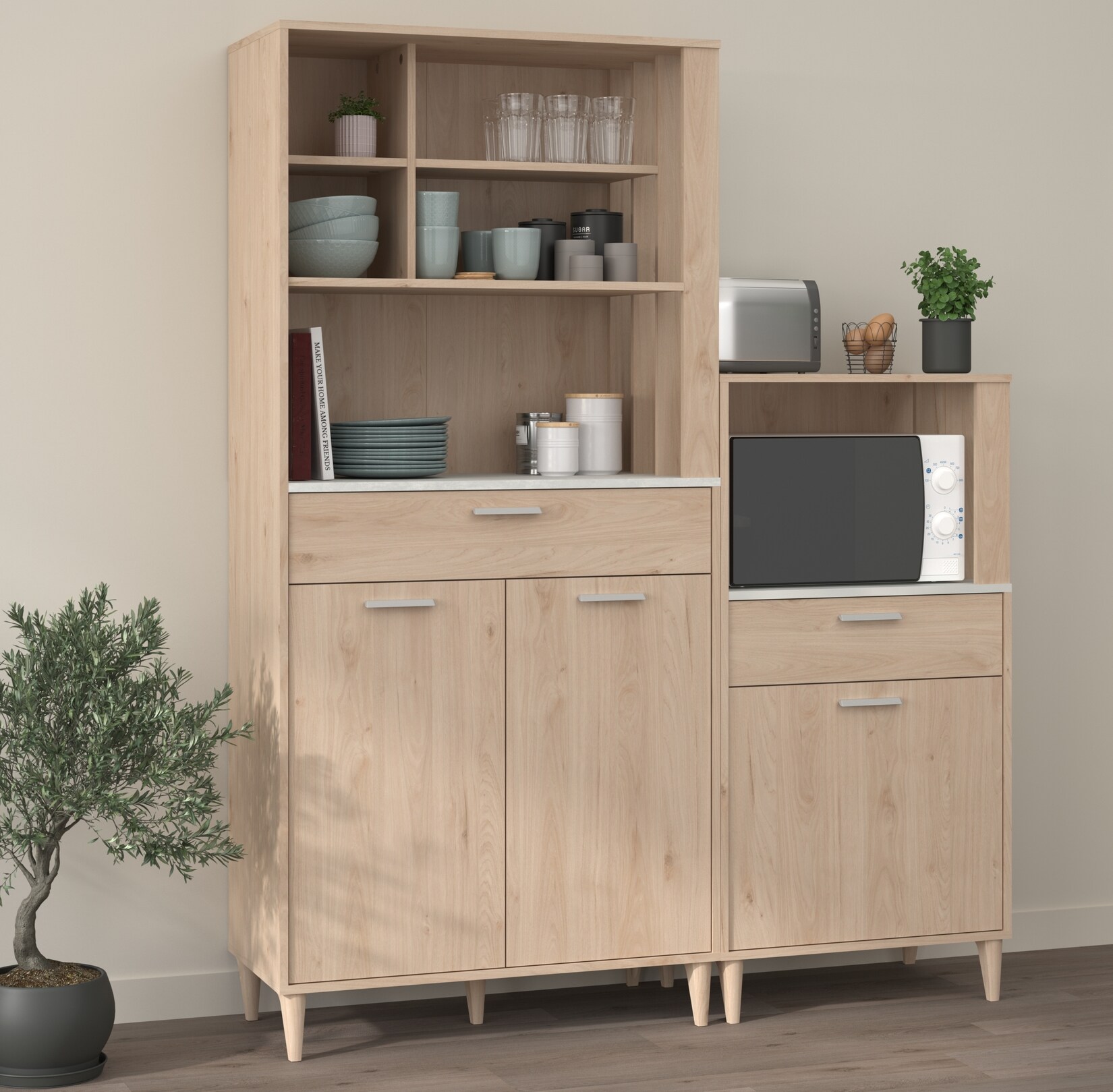 Parisot Küchenbuffet Set „Gala 1“ Jackson Eiche | 03480940300977