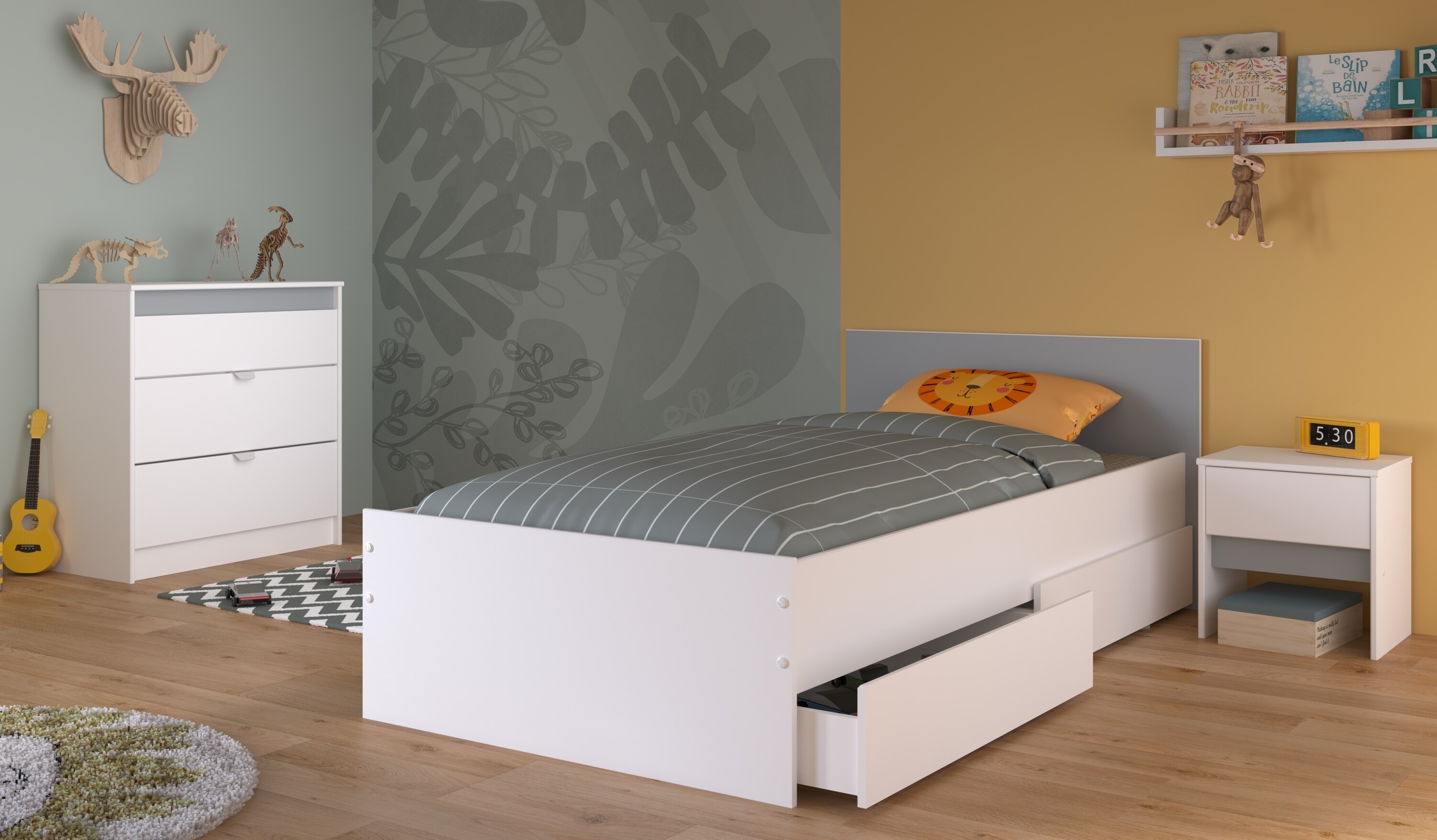 Parisot Kinderzimmer Set 4-tlg "Pirouette 26"  Wei&szlig; - Bild 1