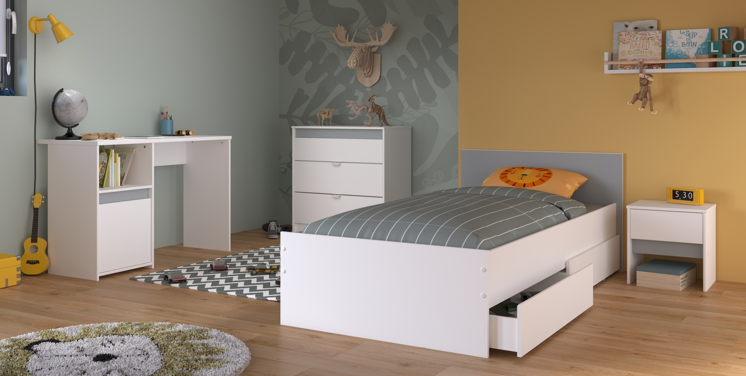 Parisot Kinderzimmer Set 4tlg "Pirouette 27"  Wei&szlig; - Bild 1