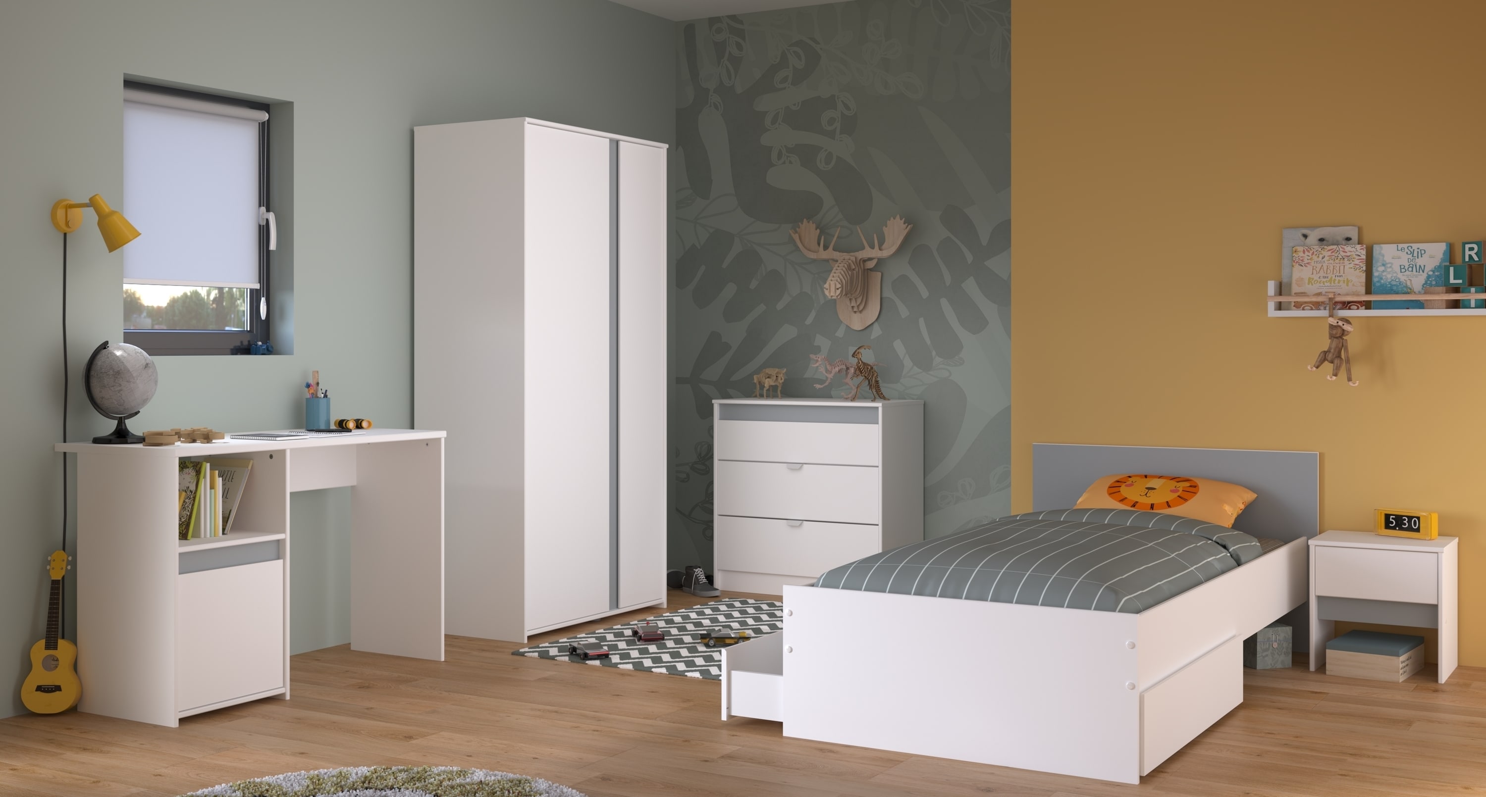 Parisot Kinderzimmer Set 6tlg "Pirouette 21"  Wei&szlig; - Bild 1
