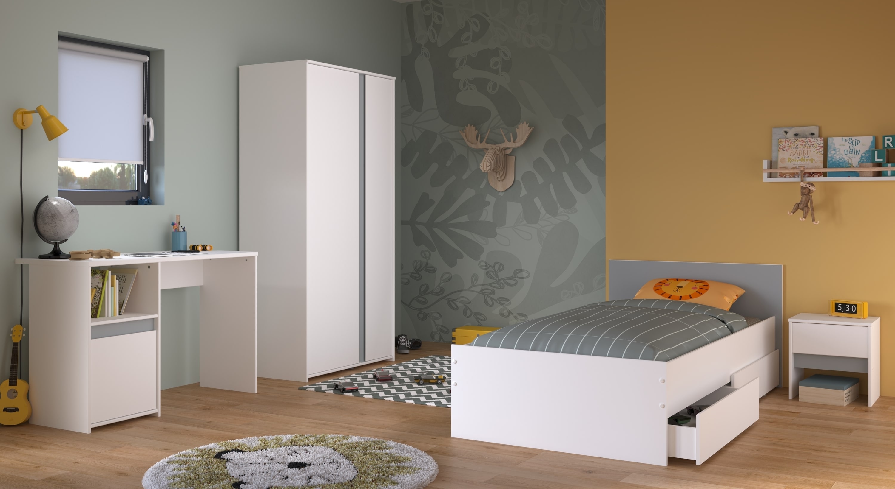 Parisot Kinderzimmer Set 5tlg "Pirouette 23"  Wei&szlig; - Bild 1