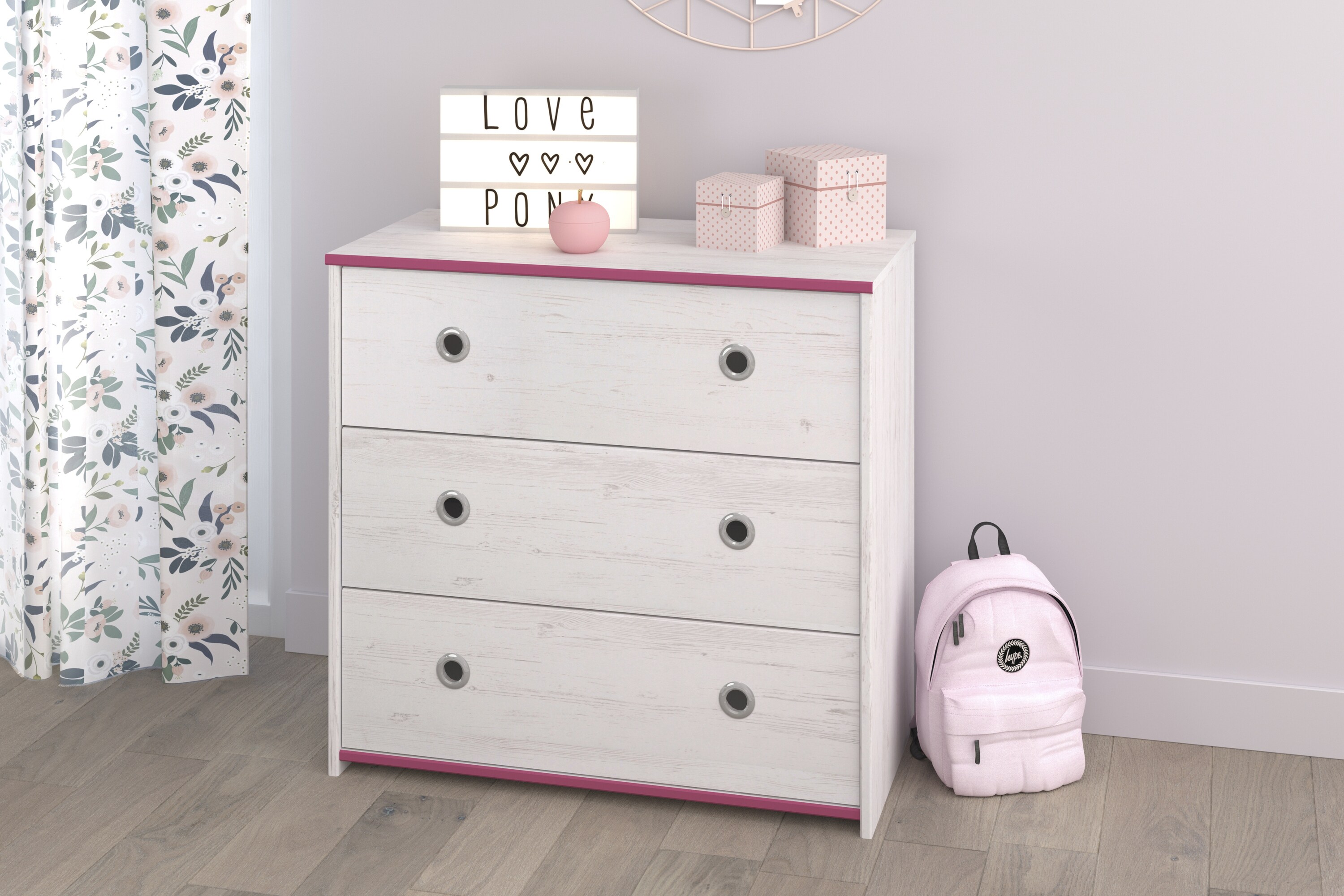 Parisot Kommode Sideboard "Smoozy 9" Wei&szlig; - Bild 1