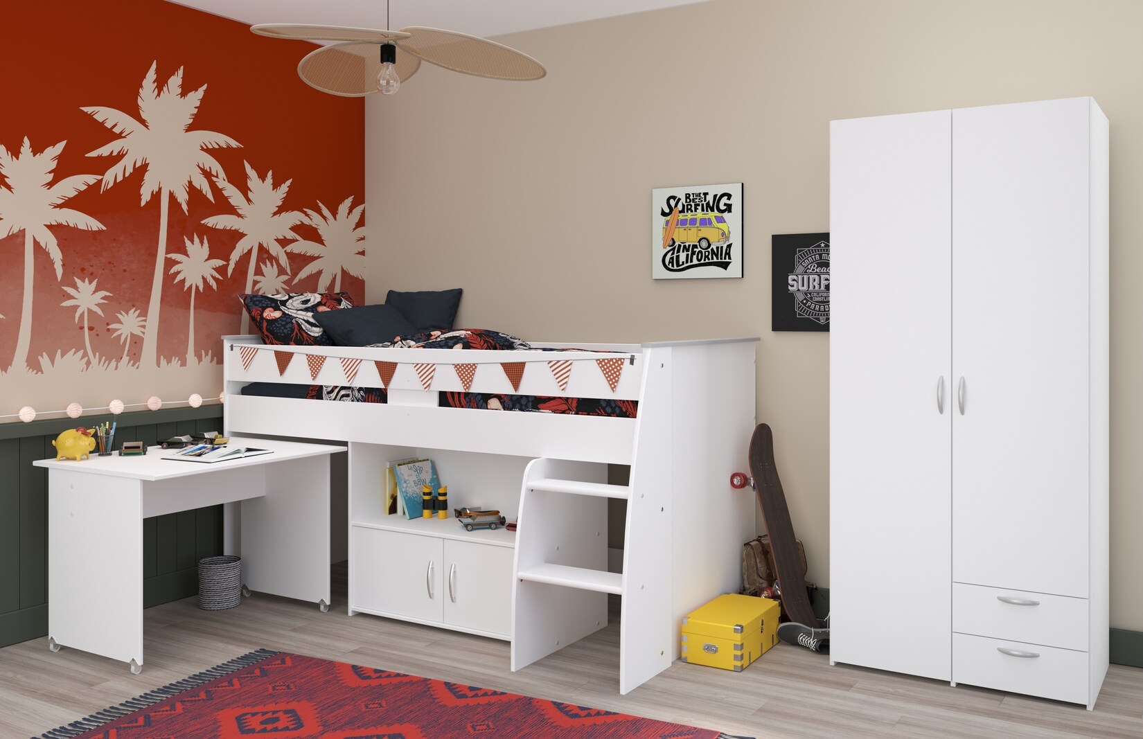 Parisot Kinderzimmer 2-teilig „Reverse 12“ Weiß | 03480940301783