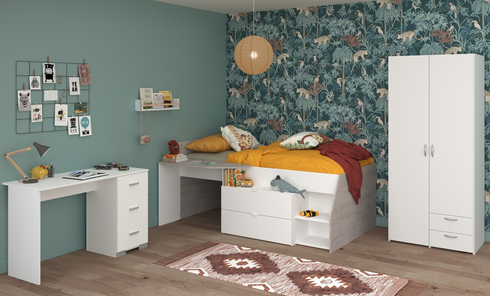 Parisot Kinderzimmer 3-teilig „Milky 13“ Weiß / Grey Loft | 03480940302513