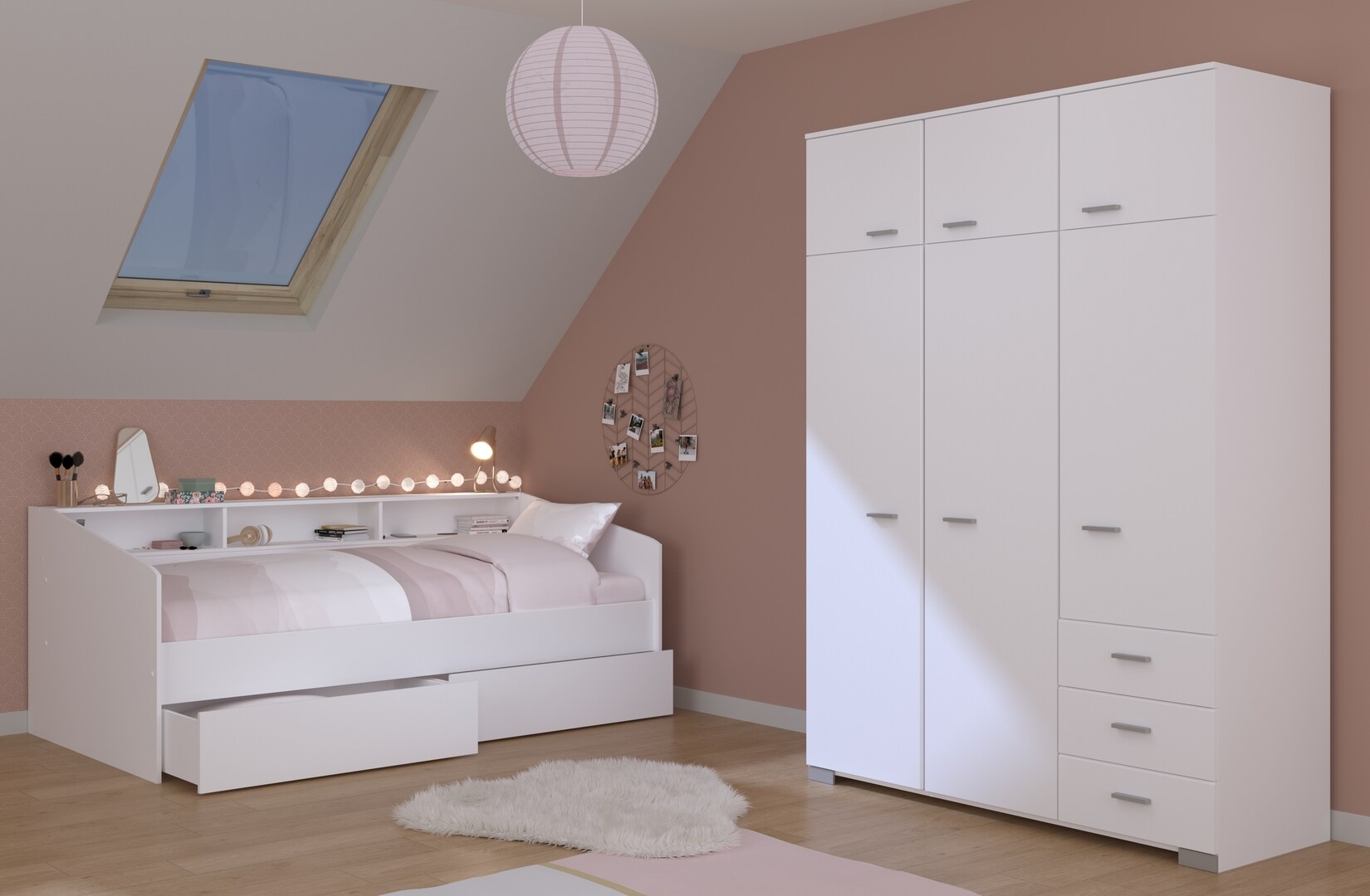 Parisot Kinderzimmer 3-tlg. „Sleep 43“ Weiß | 03480940299325