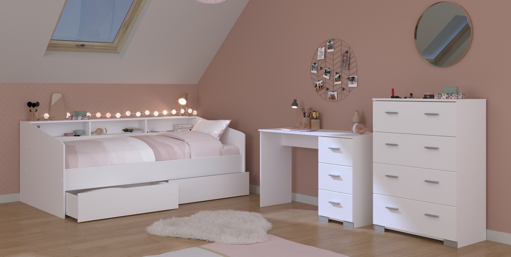 Parisot Kinderzimmer 4-tlg. „Sleep 44“ Weiß | 03480940299332