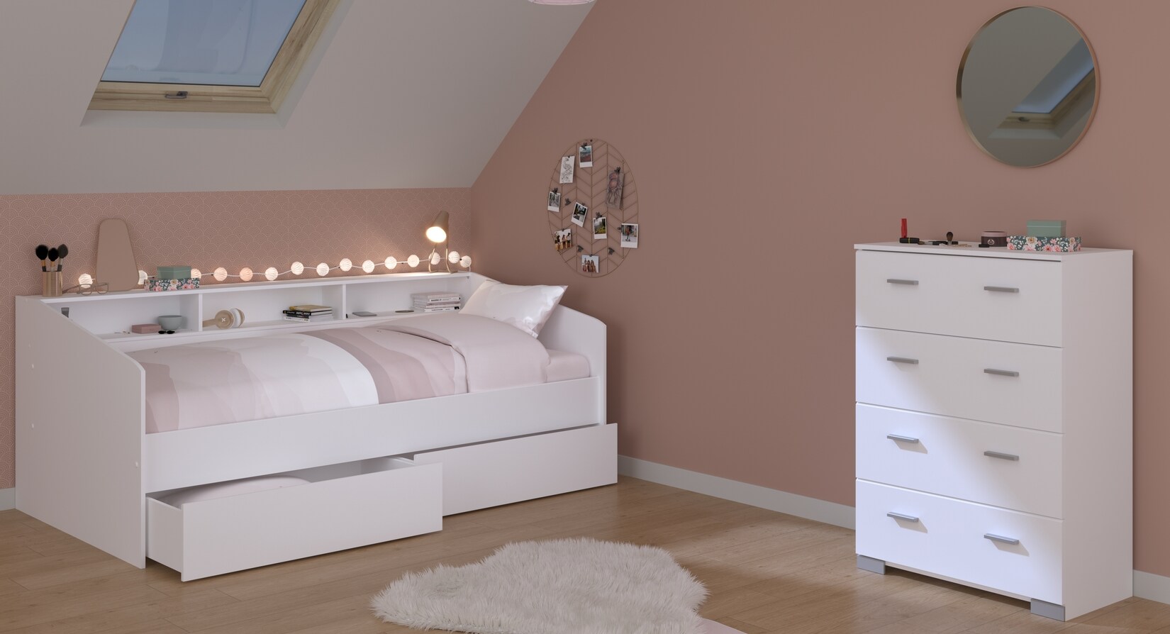 Parisot Kinderzimmer 3-tlg. „Sleep 45“ Weiß | 03480940299349
