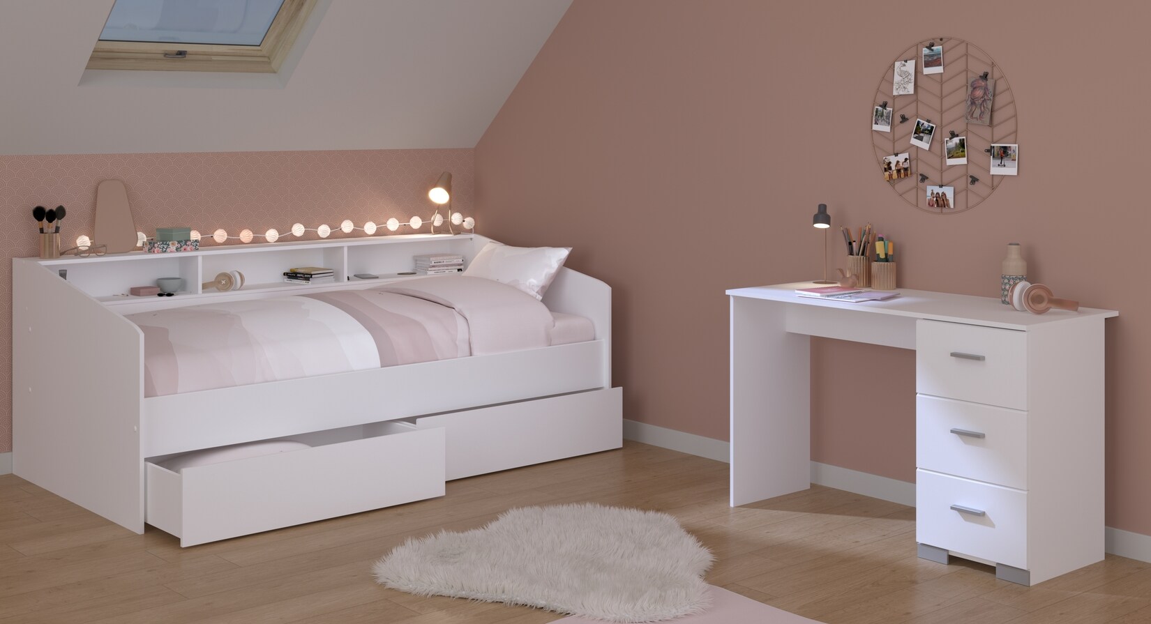 Parisot Kinderzimmer 3-tlg. „Sleep 46“ Weiß | 03480940299356