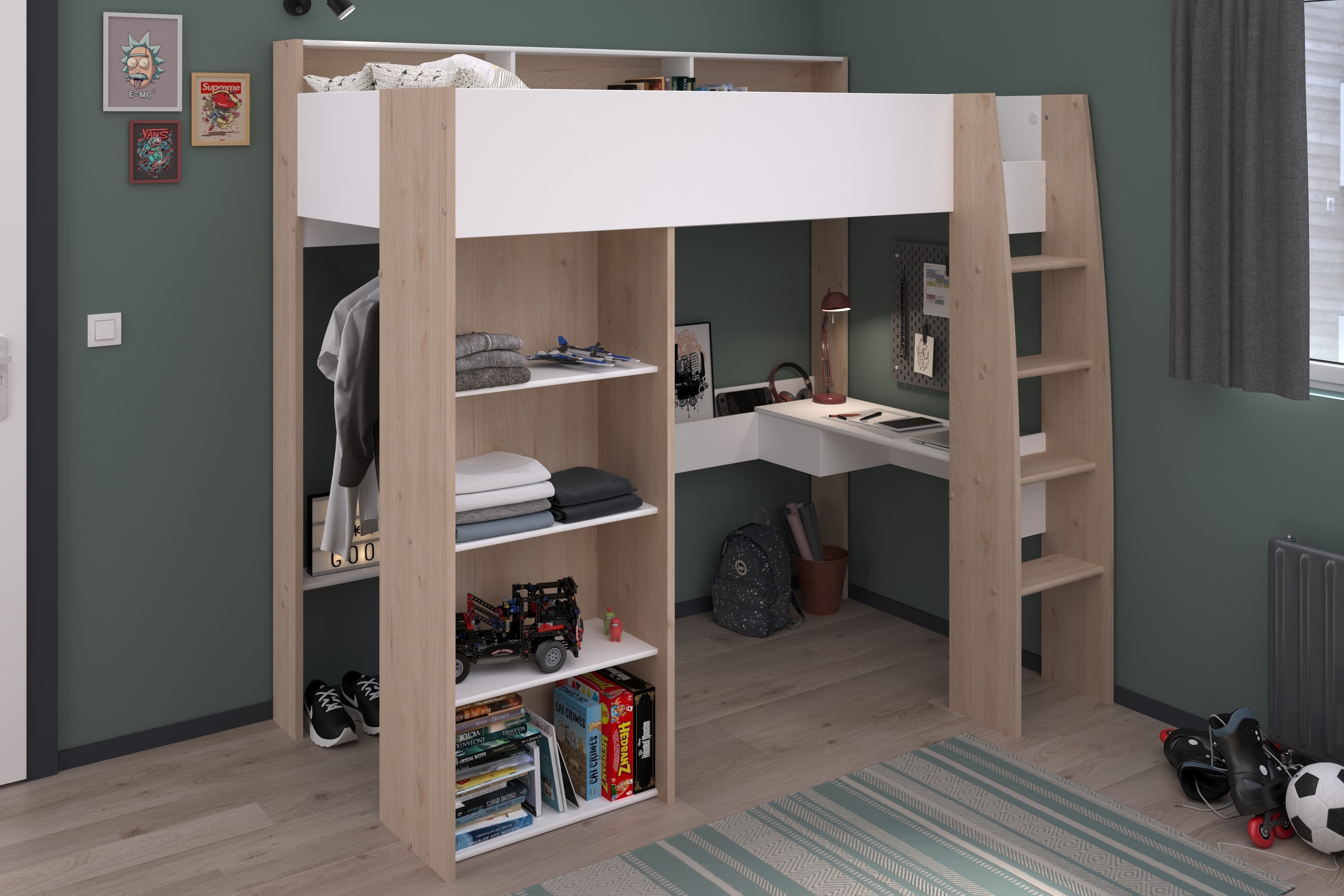 Parisot Hochbett Shelter 11 Eiche Jackson - Bild 1