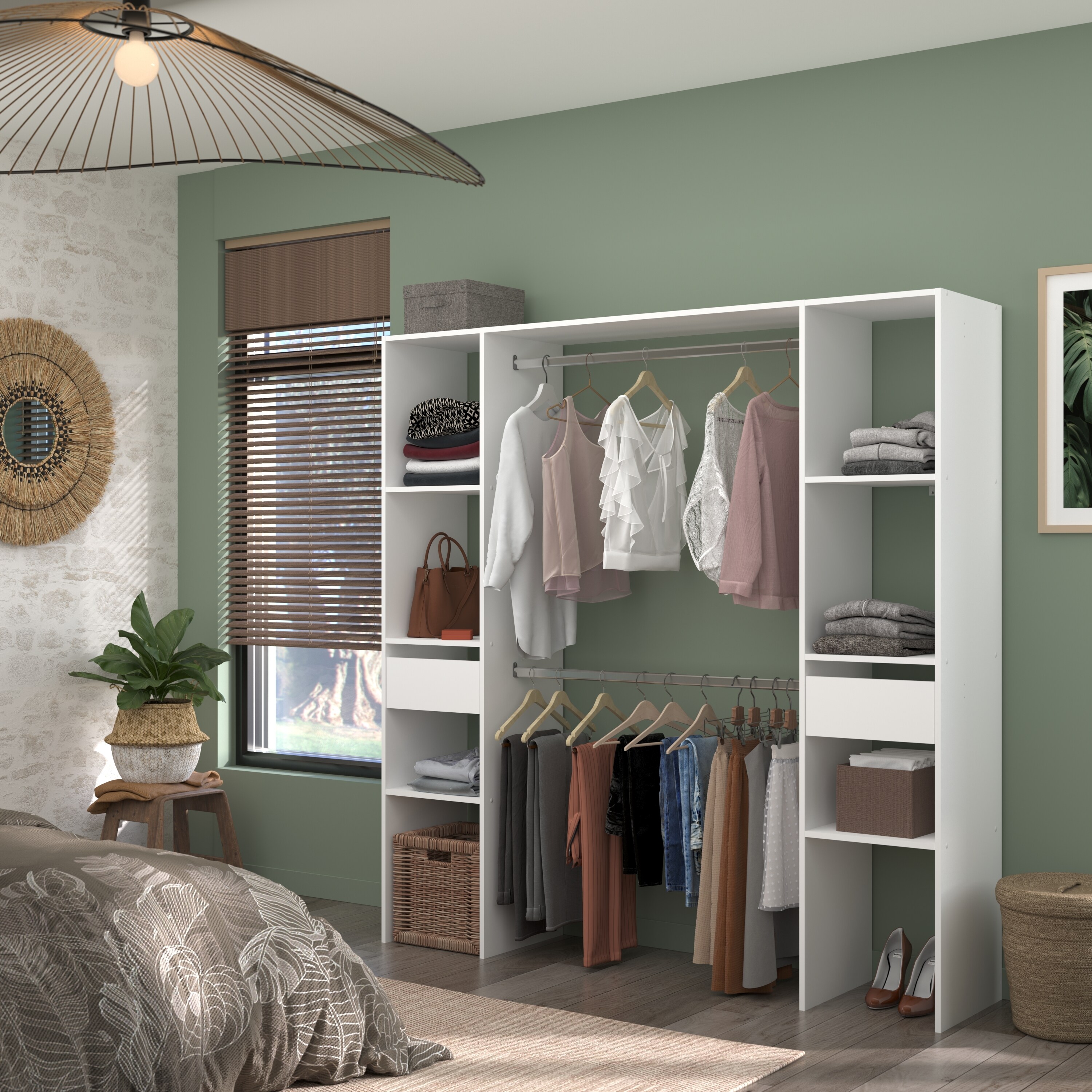 Parisot Mehrzweckschrank "Combi 2" Wei&szlig; - Grau - Bild 1