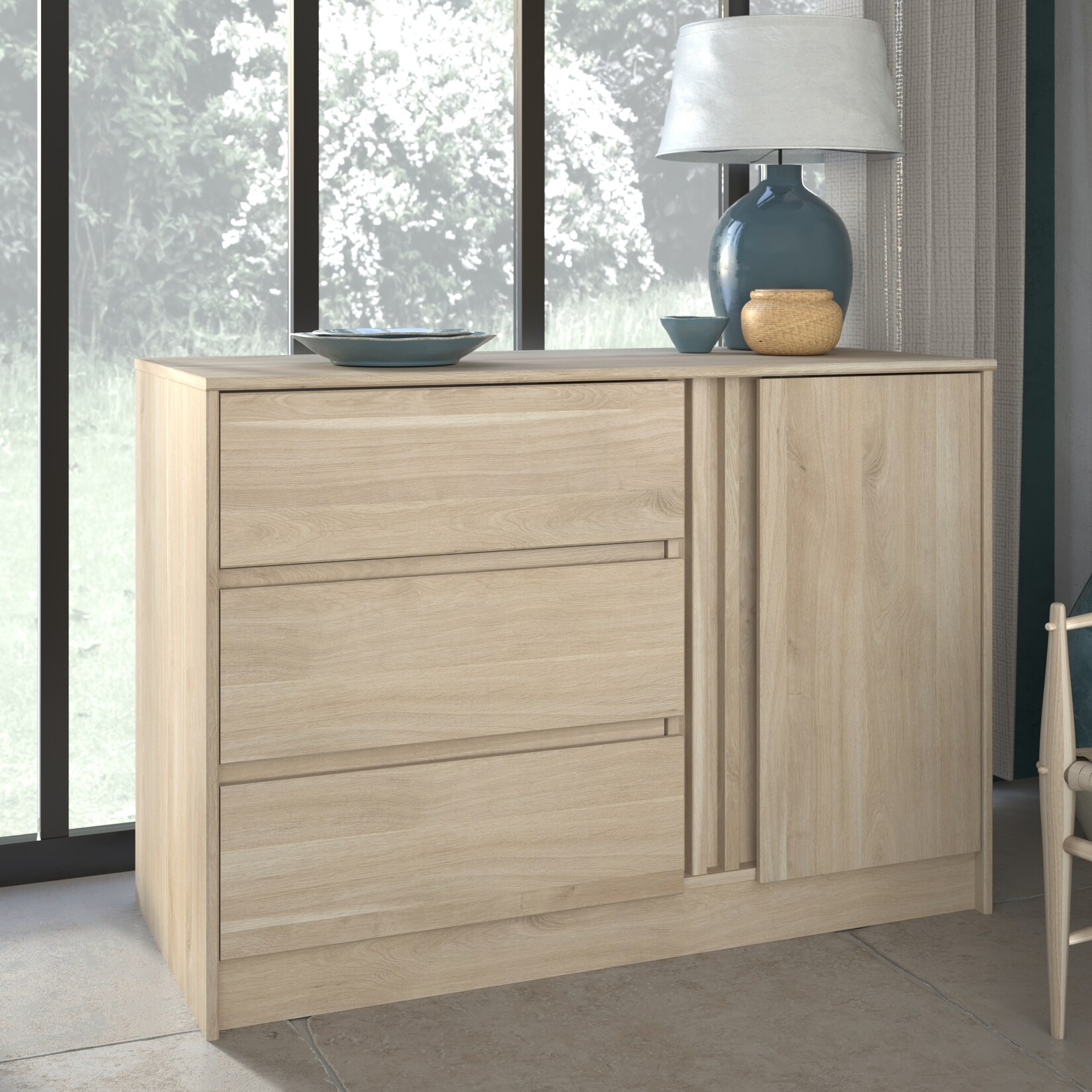 Parisot Sideboard „Escale 5“ Japanische-Eiche | 03480940293729