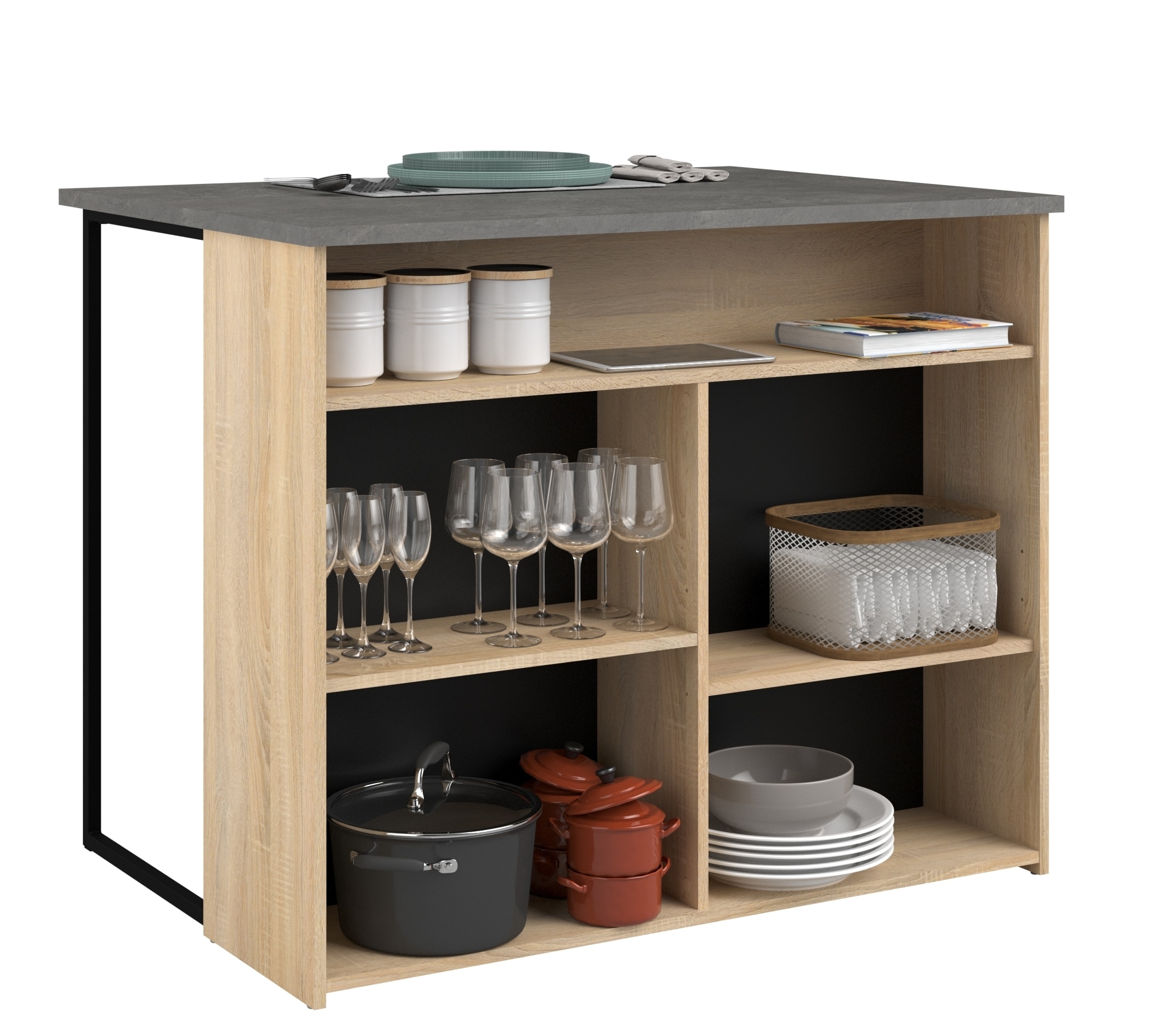 Parisot K&uuml;cheninsel "Fumay 12"  Betonoptik - Bild 1