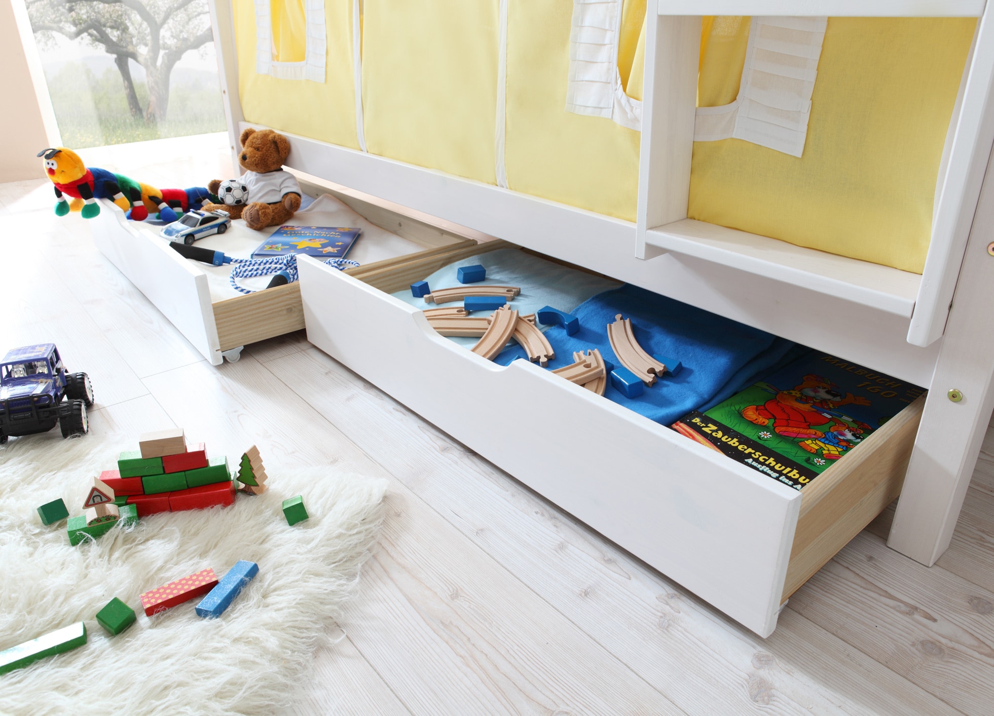 TiCAA Schubkasten 2er-Set "Marcel" Wei&szlig; - Bild 1