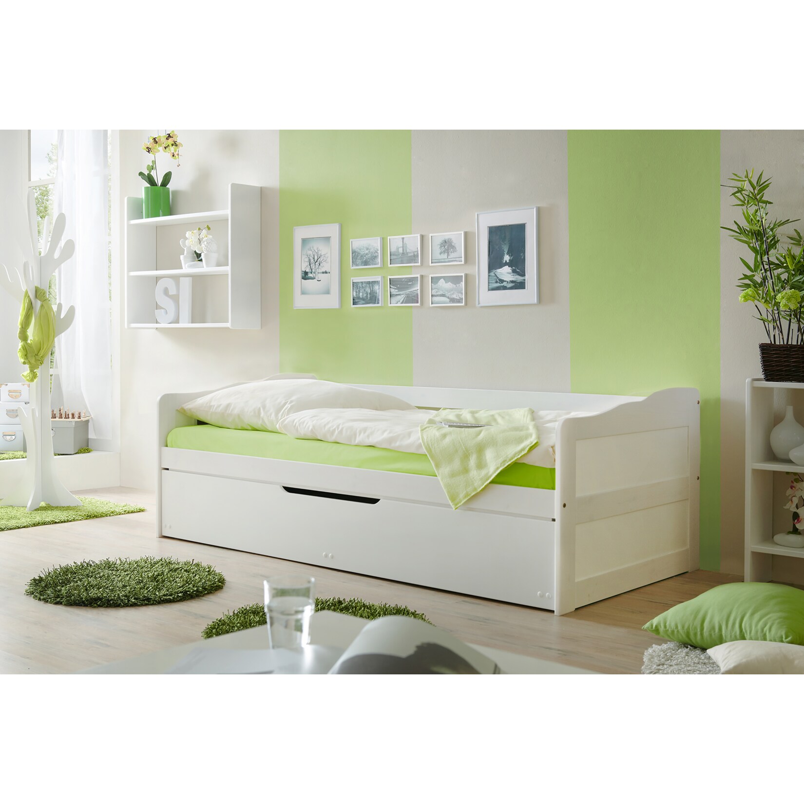 TiCAA Sofabett Marianne Kiefer Wei&szlig; - Bild 1