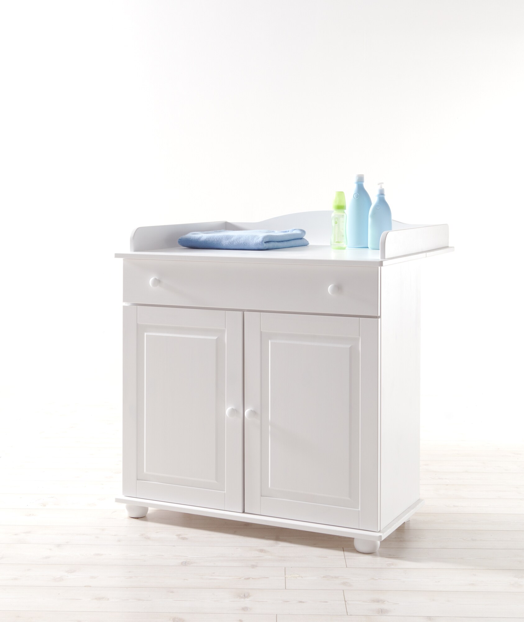 TiCAA Baby Wickelkommode Adam Kiefer Wei&szlig; - Bild 1