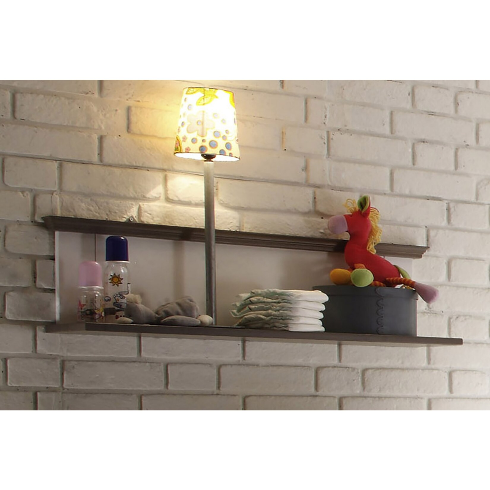 TiCAA Wandregal „Laura“ Kiefer Lava-Weiß | 04250393888945